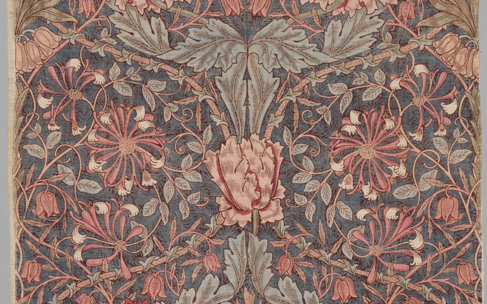 A William Morris floral textile pattern