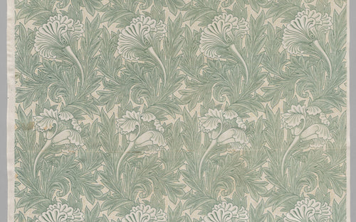A pale William Morris tulip textile pattern