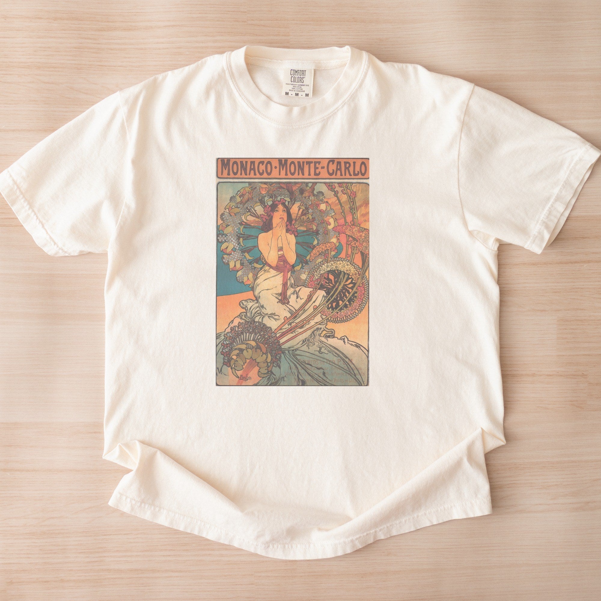Alphonse Mucha — Monaco · Monte-Carlo (1897) Vintage Art Nouveau Travel Poster Tee