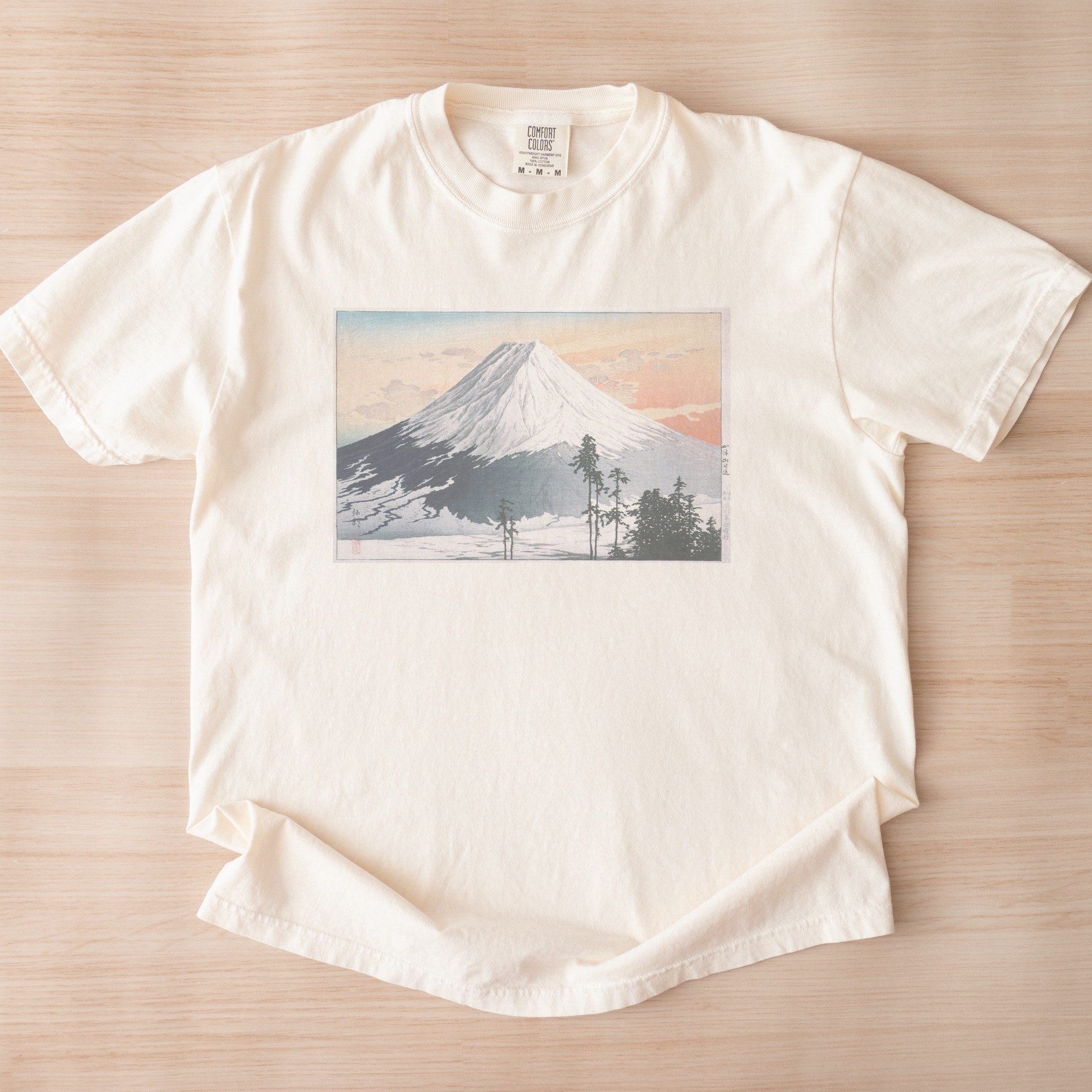 Takahashi Hiroaki (Shōtei) — Katsuyama Neighborhood (ca. 1929–1932) Japanese Woodblock Mount Fuji Tee