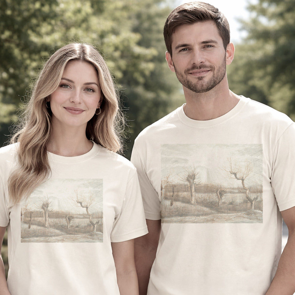 Vincent van Gogh — Pollards (Tetards) (1884) Vintage Landscape Drawing Tee