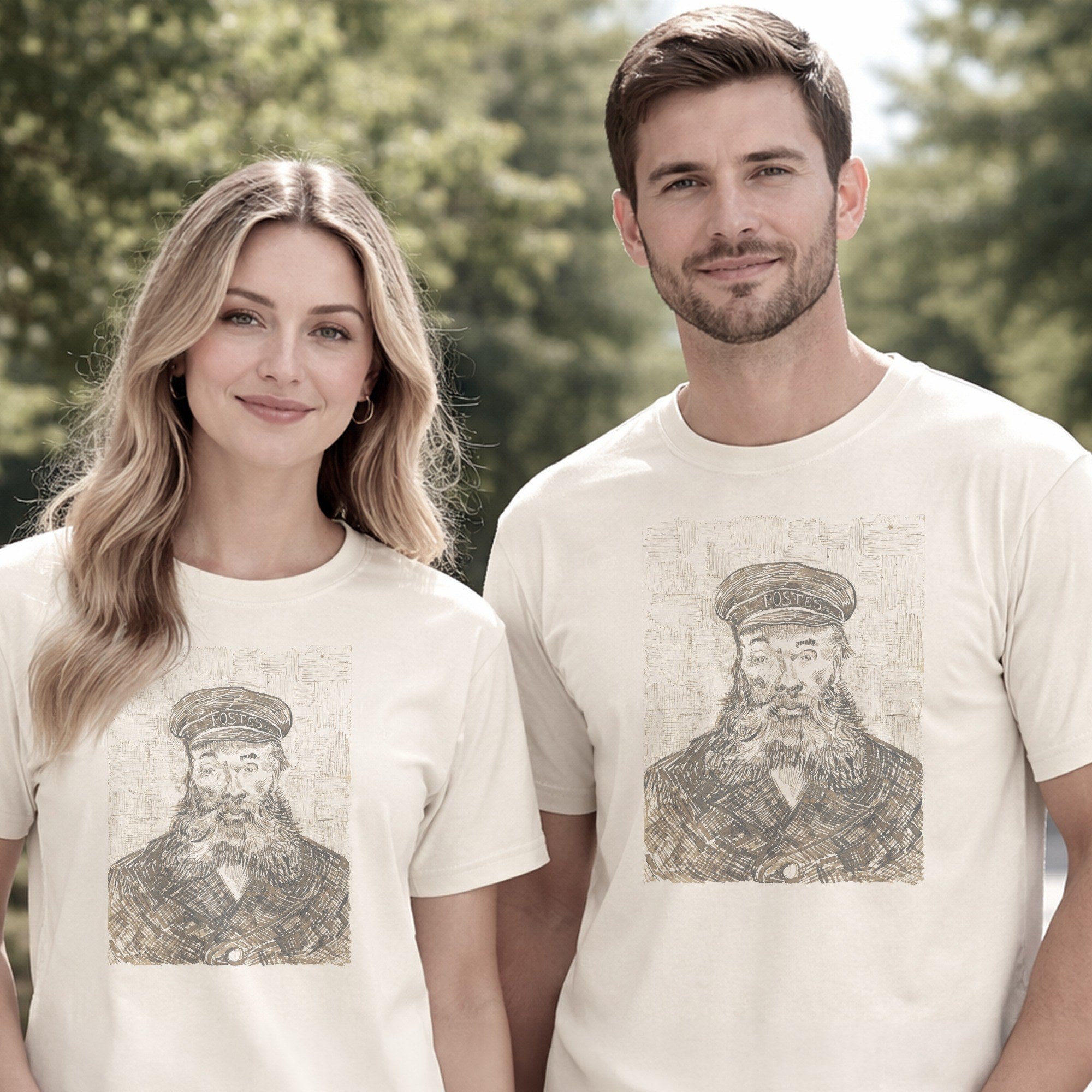 Vincent van Gogh — Portrait of Joseph Roulin (1888) Vintage Pen-and-Ink Portrait Tee