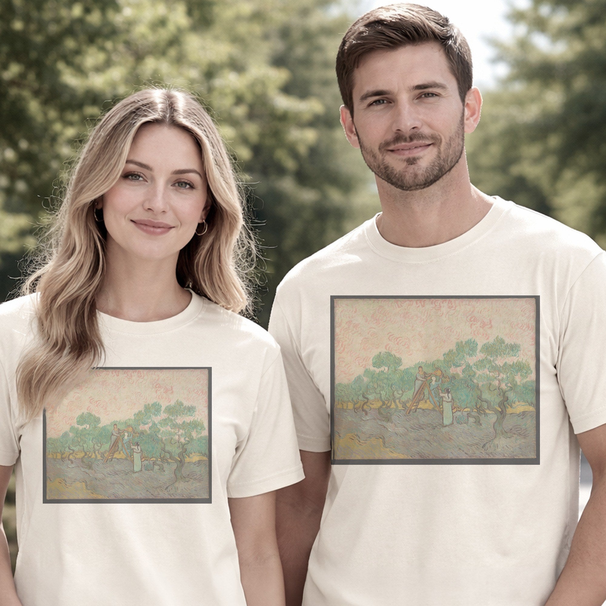 Vincent van Gogh — Women Picking Olives (1889) Post-Impressionist Fine Art Tee