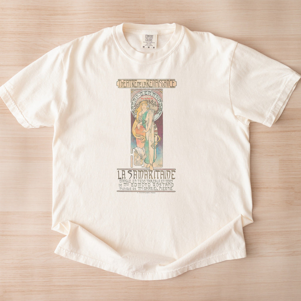 Alphonse Mucha — La Samaritaine (1897) Vintage Art Nouveau Theatre Poster Tee