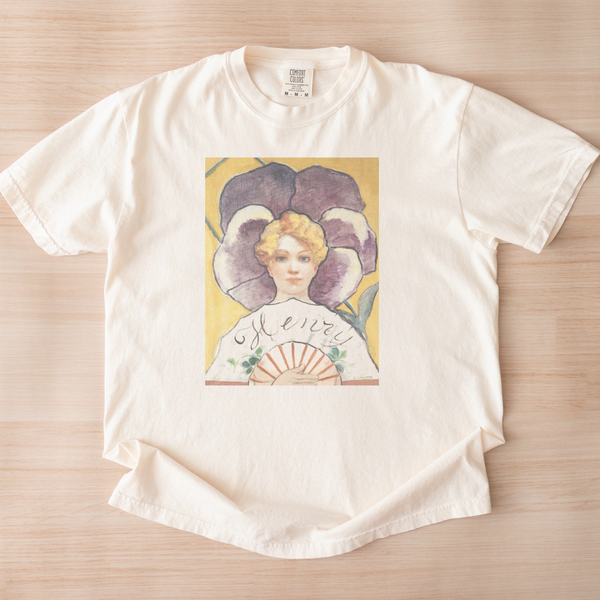 Adolphe Willette — À la Pensée (ca. 1900) Vintage Art Nouveau Portrait Tee