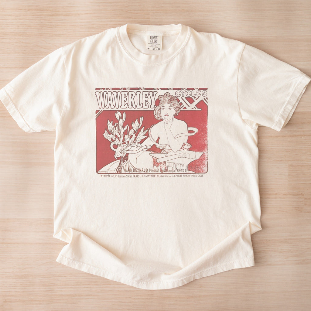 Alphonse Mucha — Waverley Cycles (1898) Vintage Art Nouveau Advertising Poster Tee