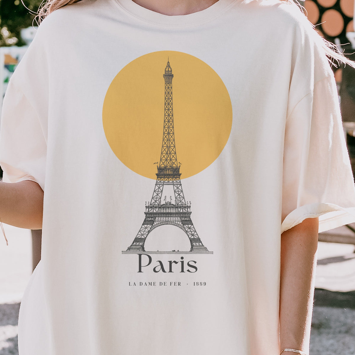Reimagined Eiffel Tower Engraving — 'La Dame de Fer' (1889) Vintage Paris Poster Tee