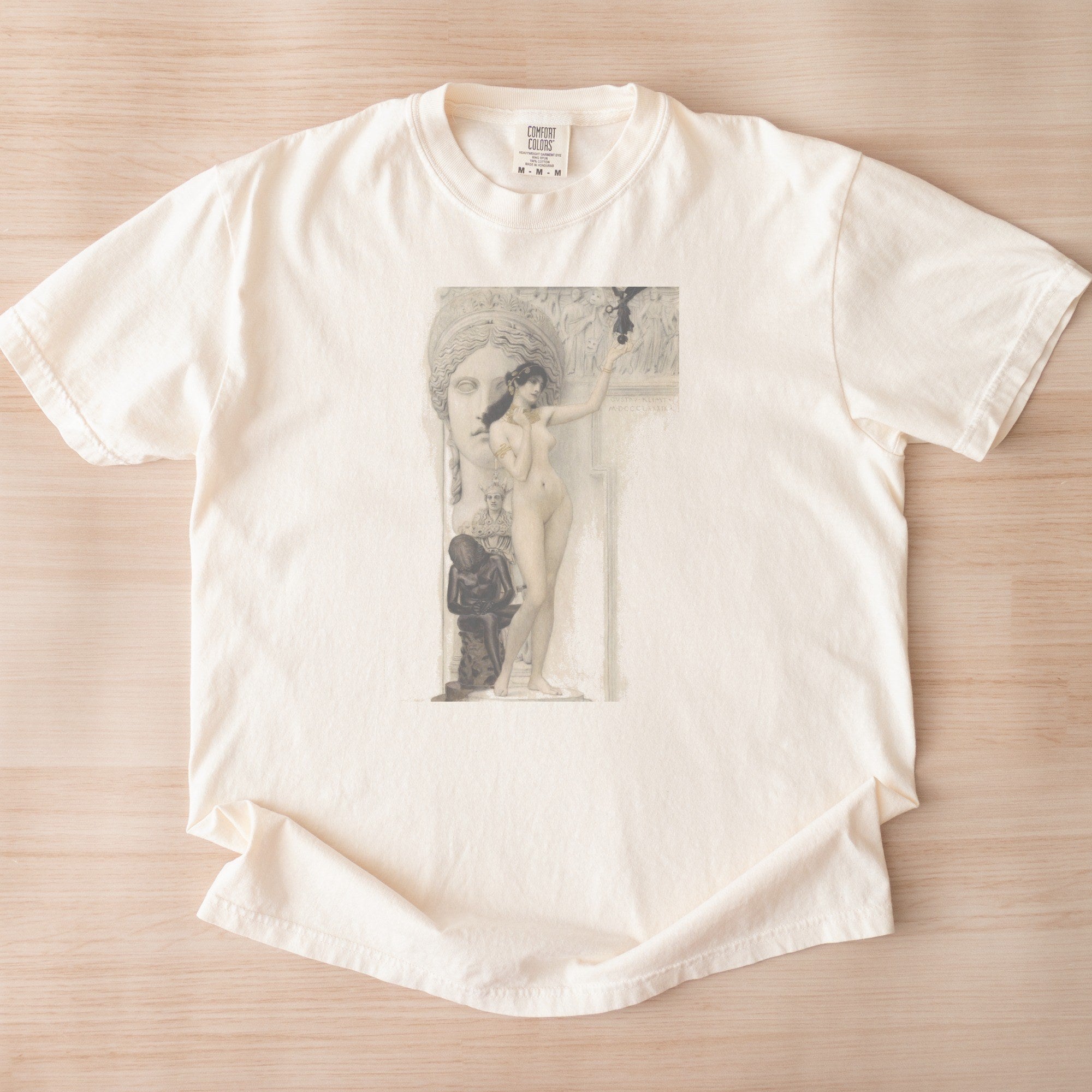 Gustav Klimt — Allegory of Sculpture (1889) Vintage Symbolist Nude Art Tee