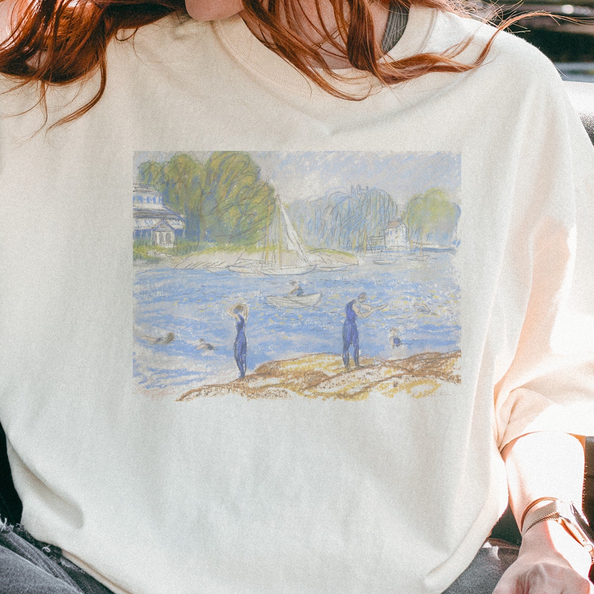William James Glackens — Bathers, Annisquam Vintage American Impressionist Beach Tee