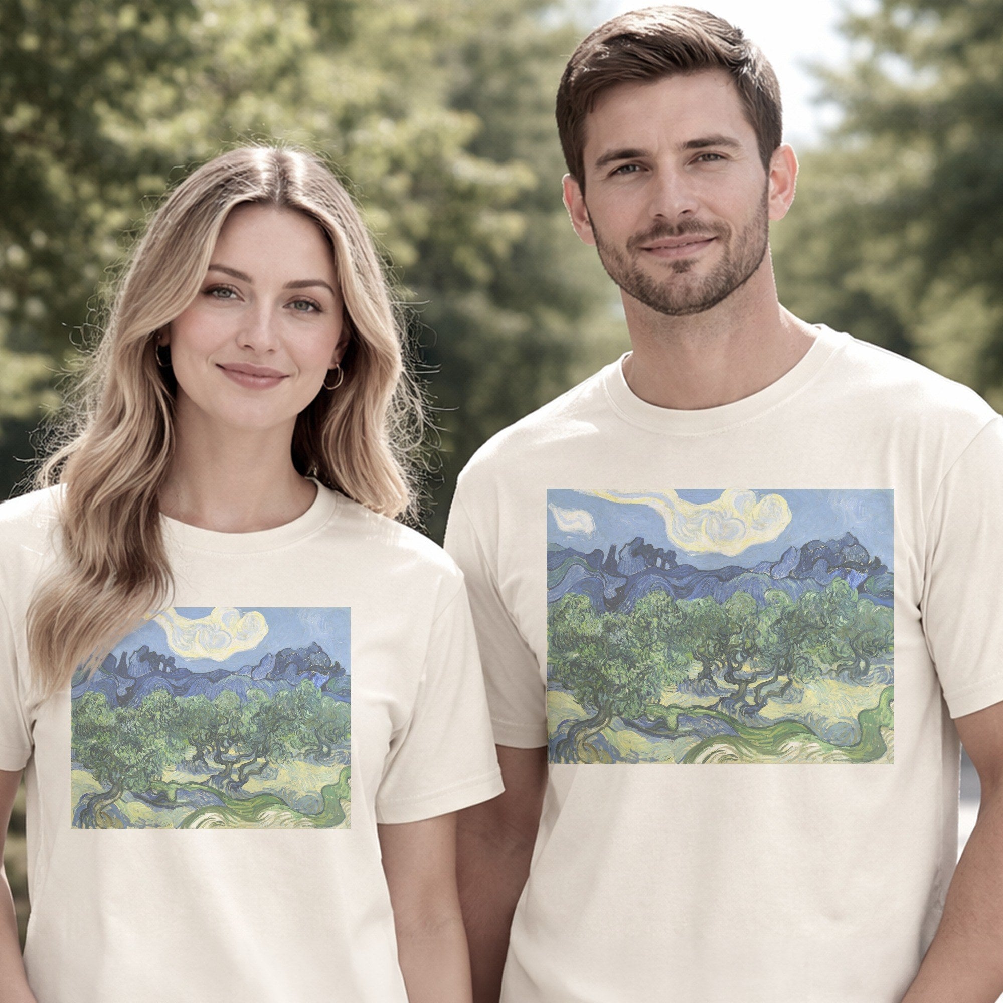 Vincent van Gogh — Olive Trees with the Alpilles in the Background (1889) Post-Impressionist Landscape Tee