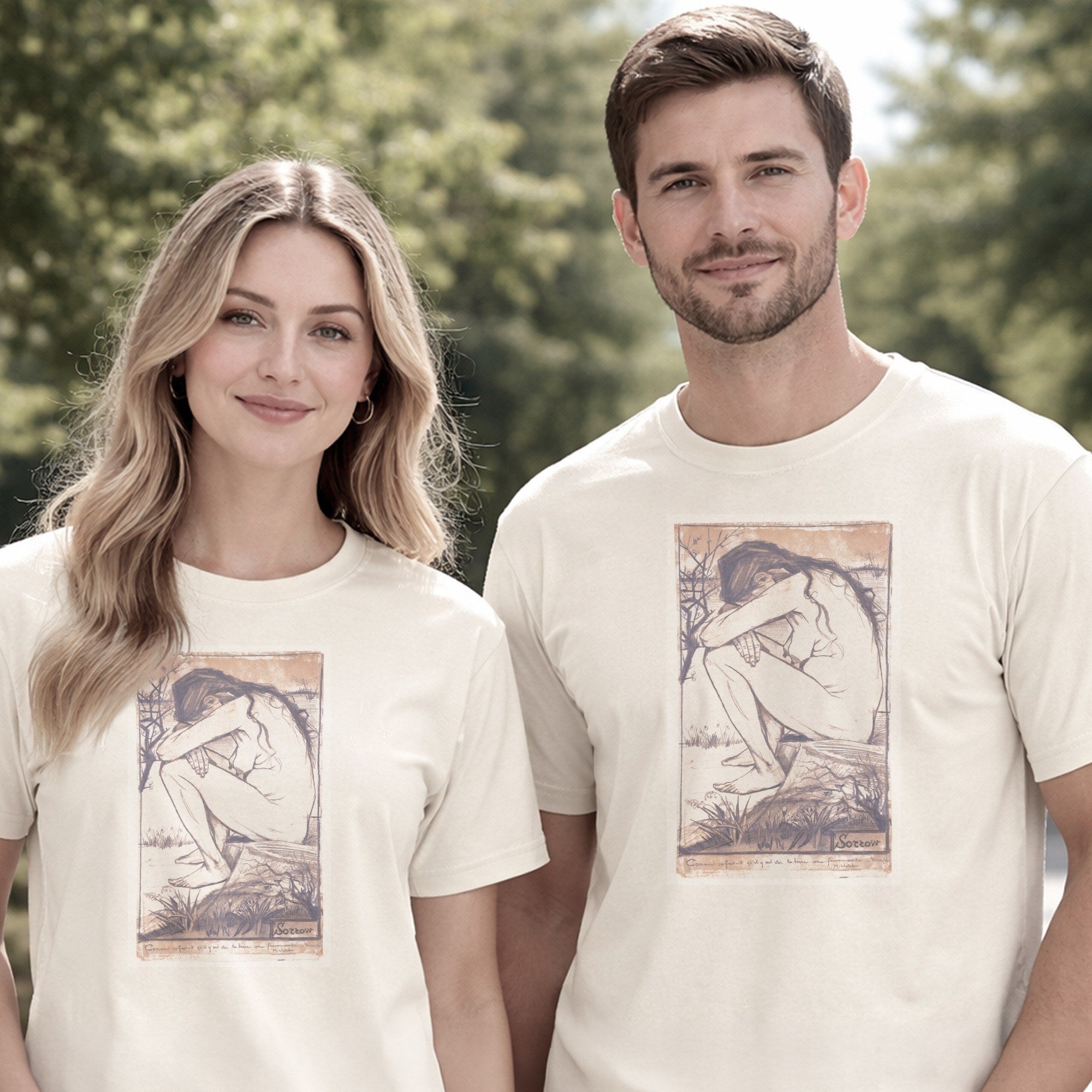Vincent van Gogh — Sorrow (1882) Vintage Figure Drawing Tee