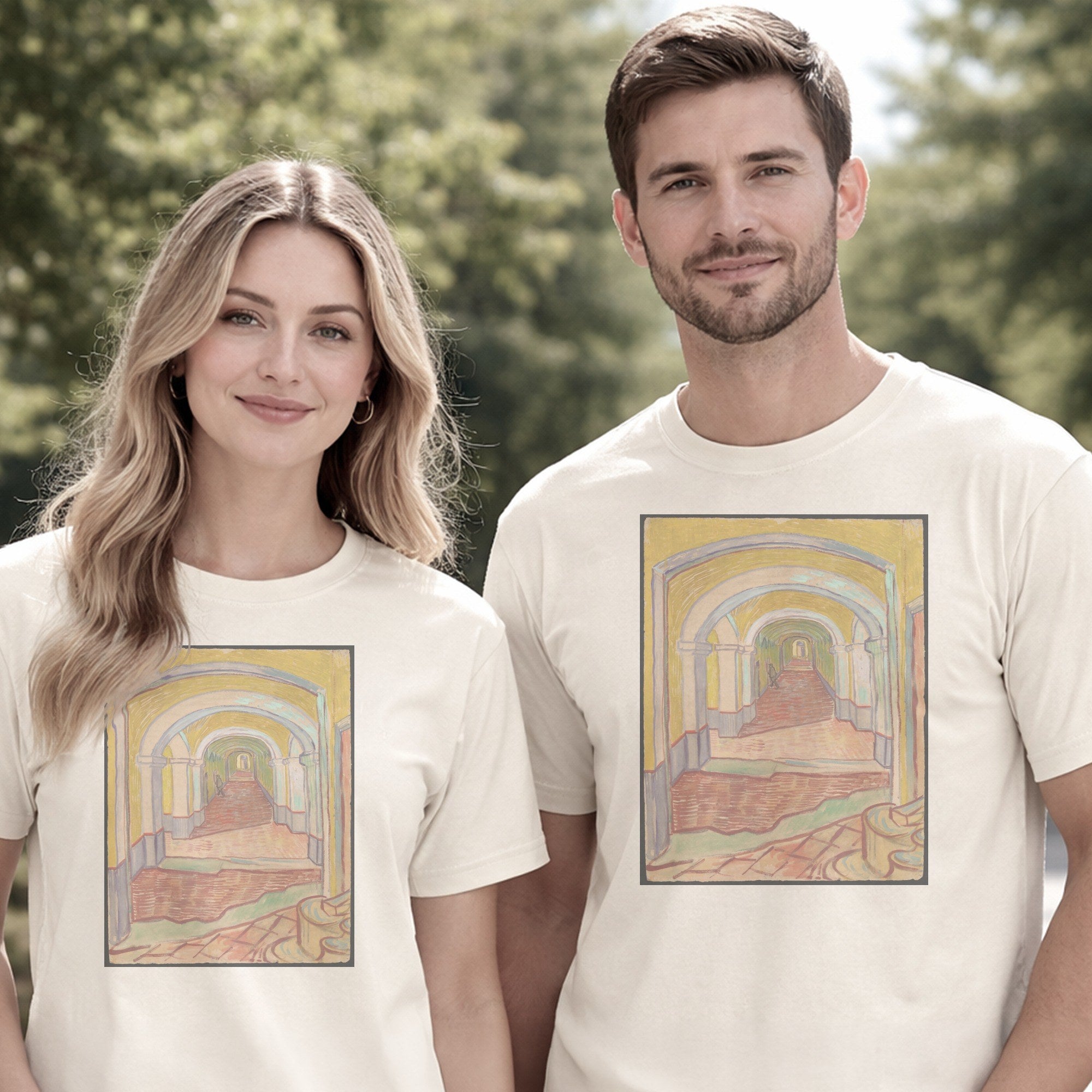 Vincent van Gogh — Corridor in the Asylum (1889) Post-Impressionist Vintage Art Tee