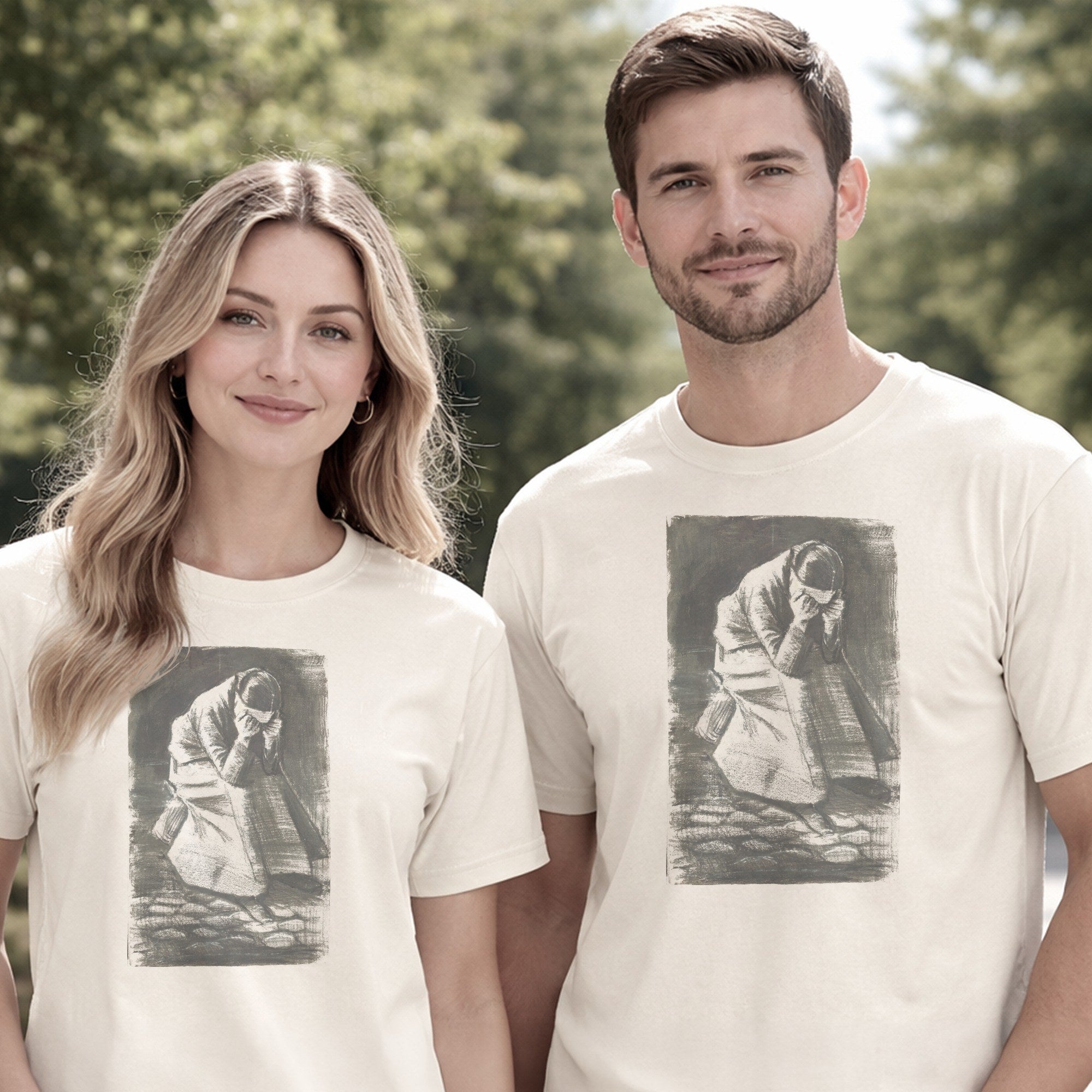Vincent van Gogh — Weeping Woman Vintage Figure Drawing Tee