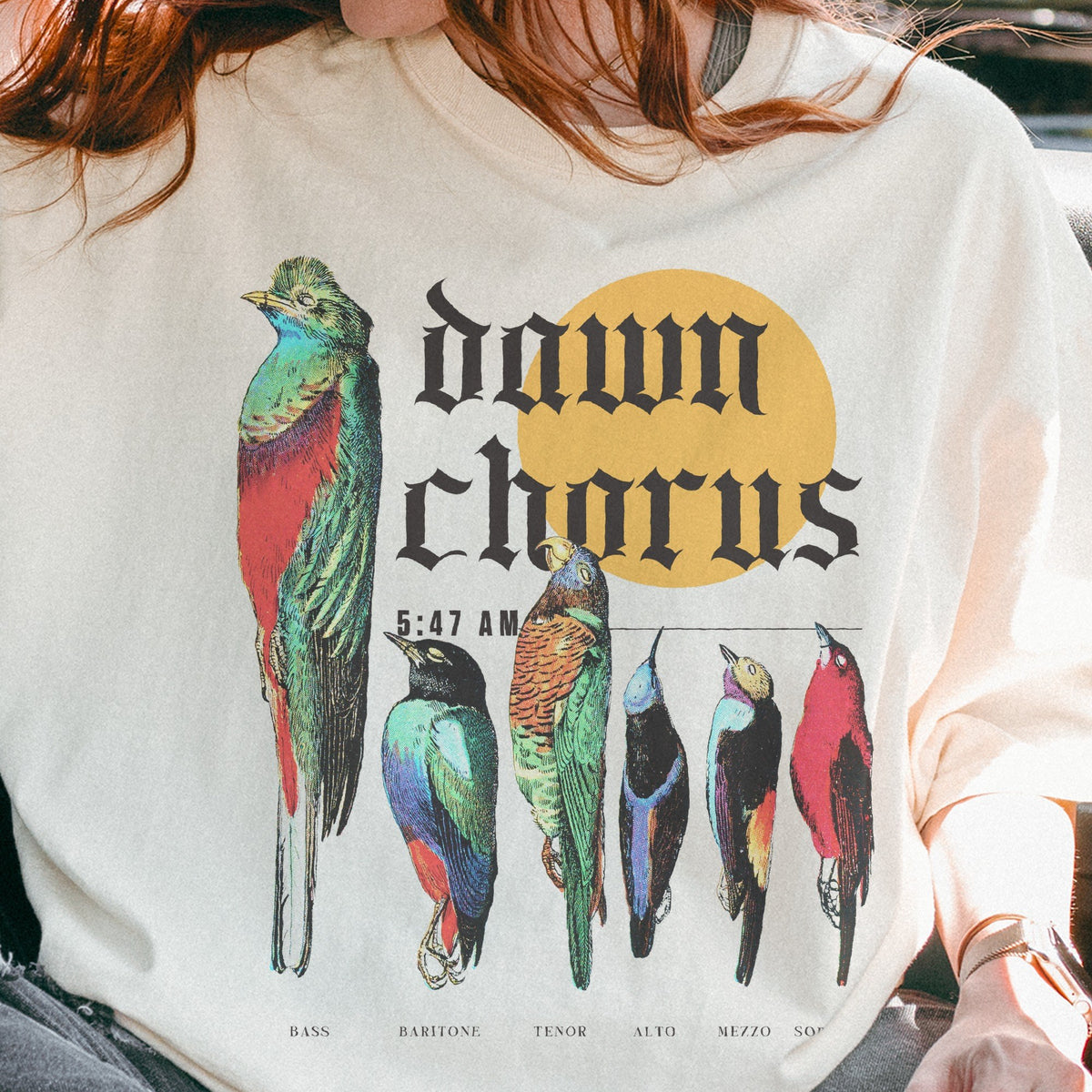 Dawn Chorus Reimagined — Vintage Bird Illustrations Choir Tee