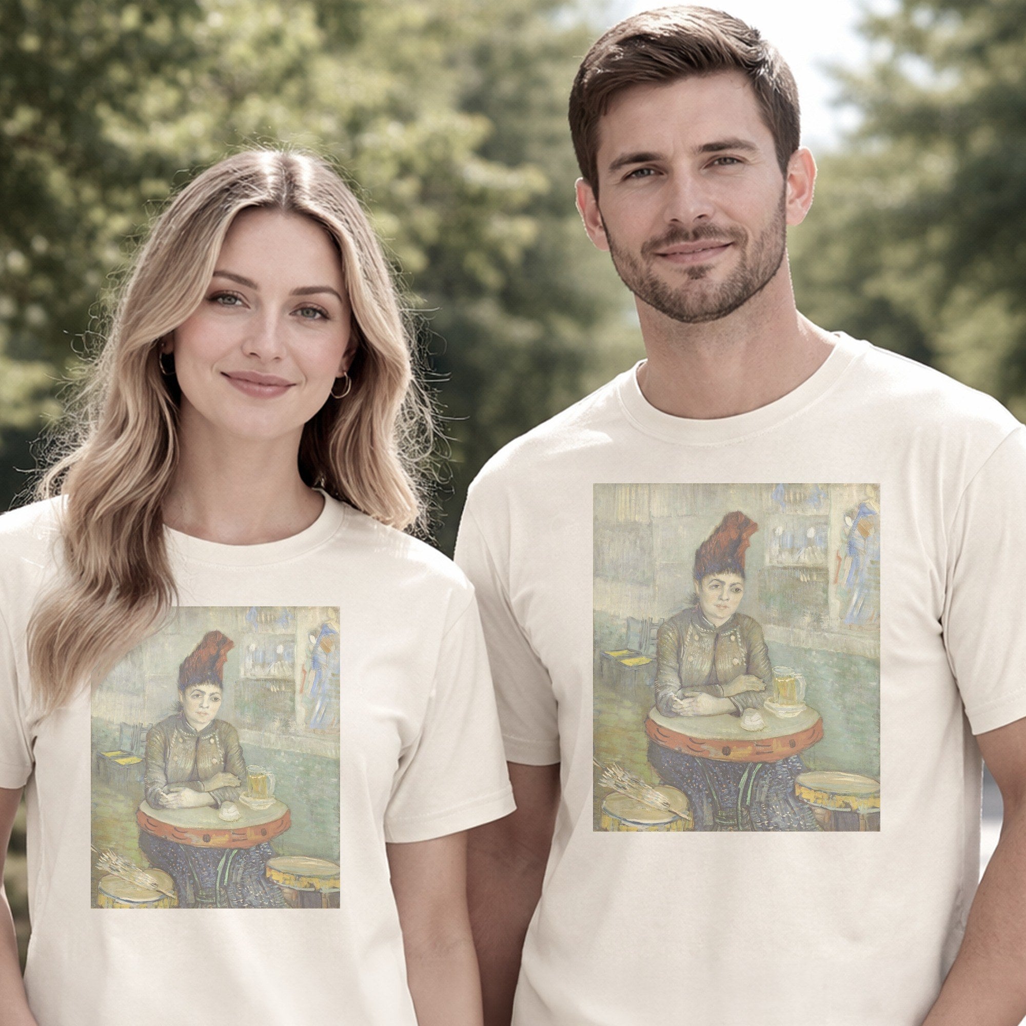 Vincent van Gogh — Agostina Segatori Sitting in the Café du Tambourin (1887–1888) Vintage Post-Impressionist Tee