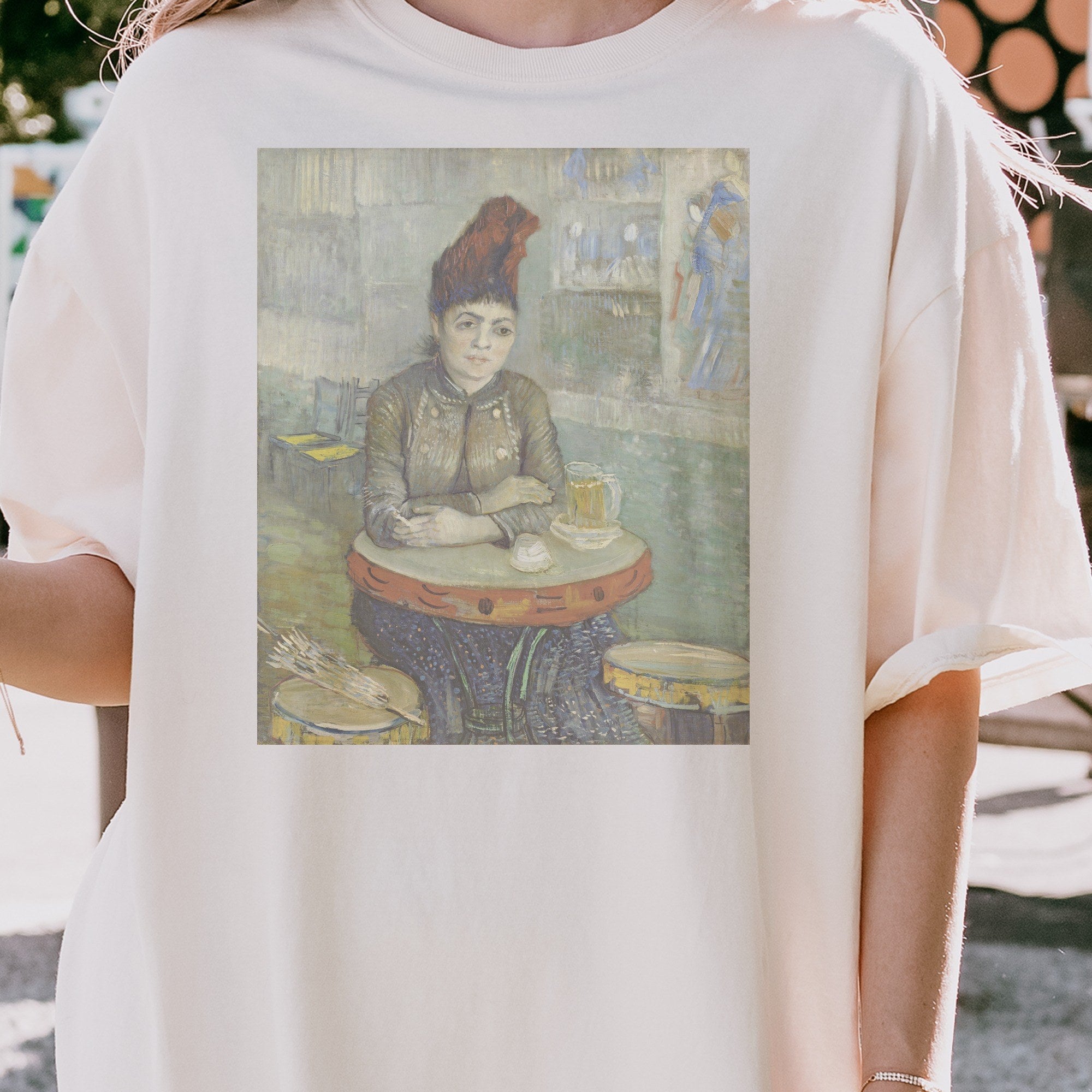 Vincent van Gogh — Agostina Segatori Sitting in the Café du Tambourin (1887–1888) Vintage Post-Impressionist Tee
