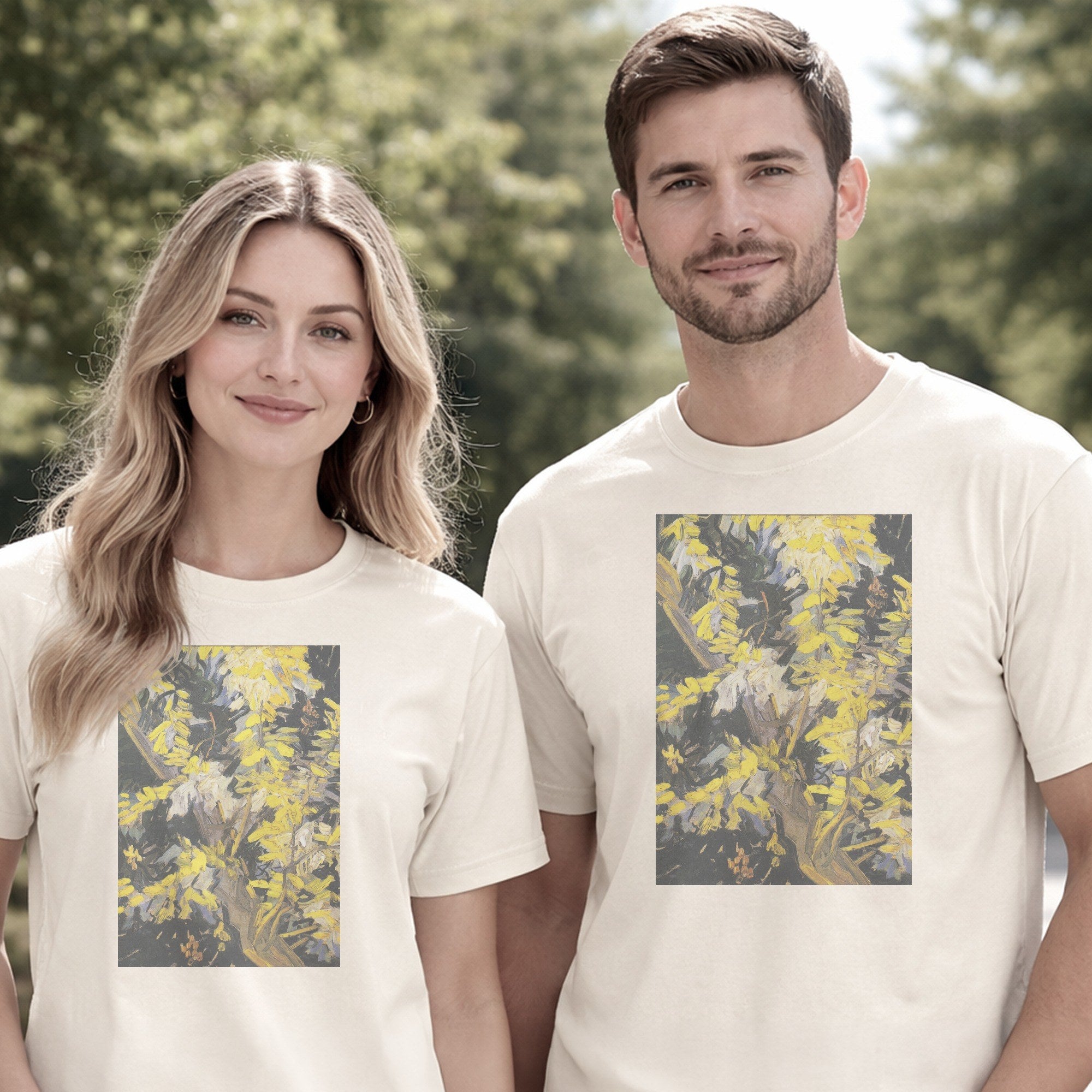 Vincent van Gogh — Blossoming Acacia Branches (1890) Post-Impressionist Floral Art Tee