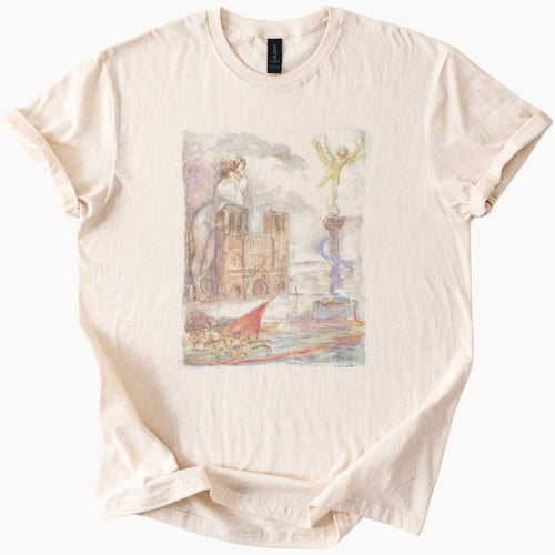 Adolphe Willette — Notre-Dame de Paris (1904) Vintage French Watercolor Tee