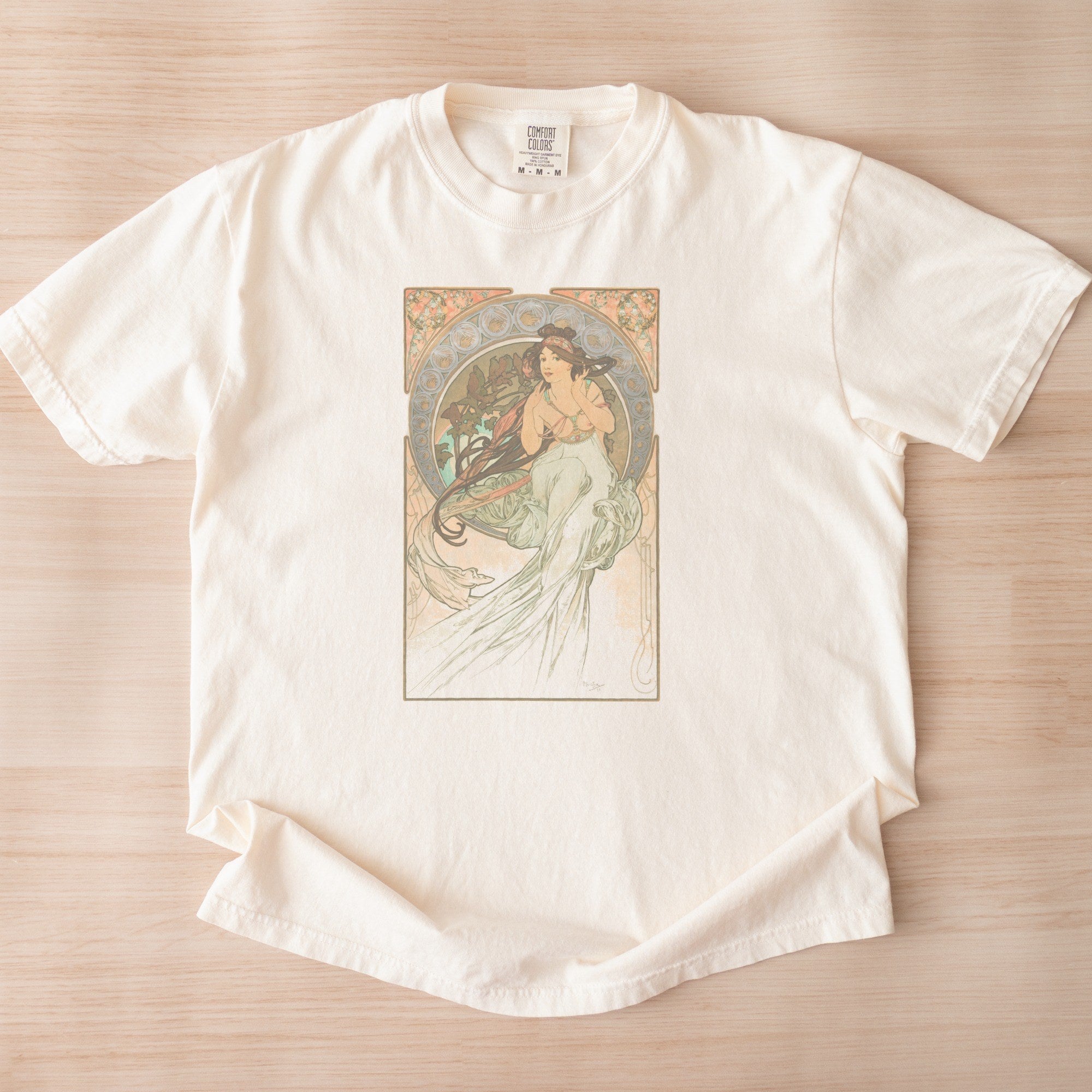 Alphonse Mucha — Music, from Les Arts (1898) Vintage Art Nouveau Tee