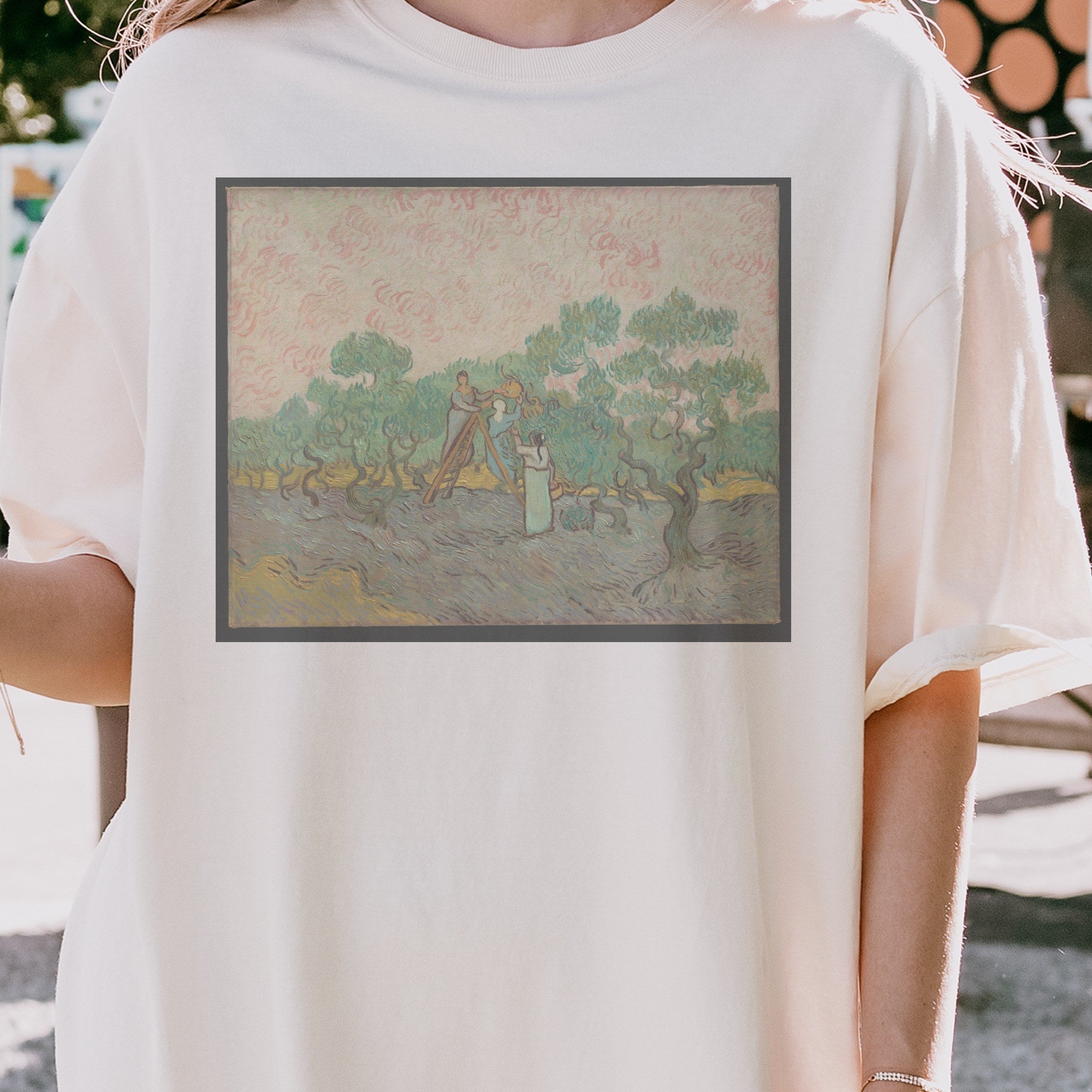 Vincent van Gogh — Women Picking Olives (1889) Post-Impressionist Fine Art Tee