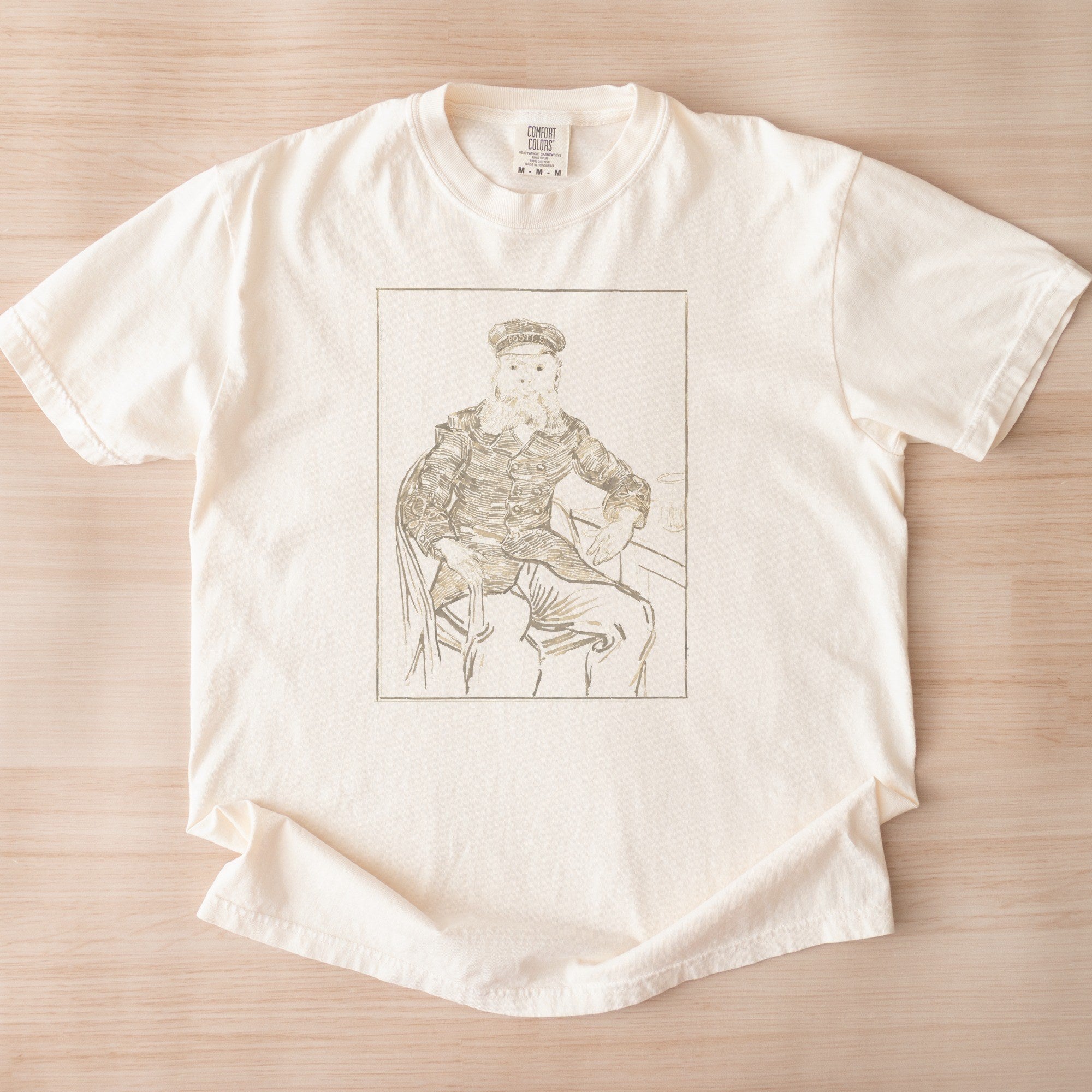 Vincent van Gogh — Portrait of the Postman Joseph Roulin (1888) Pen & Ink Drawing Art Tee