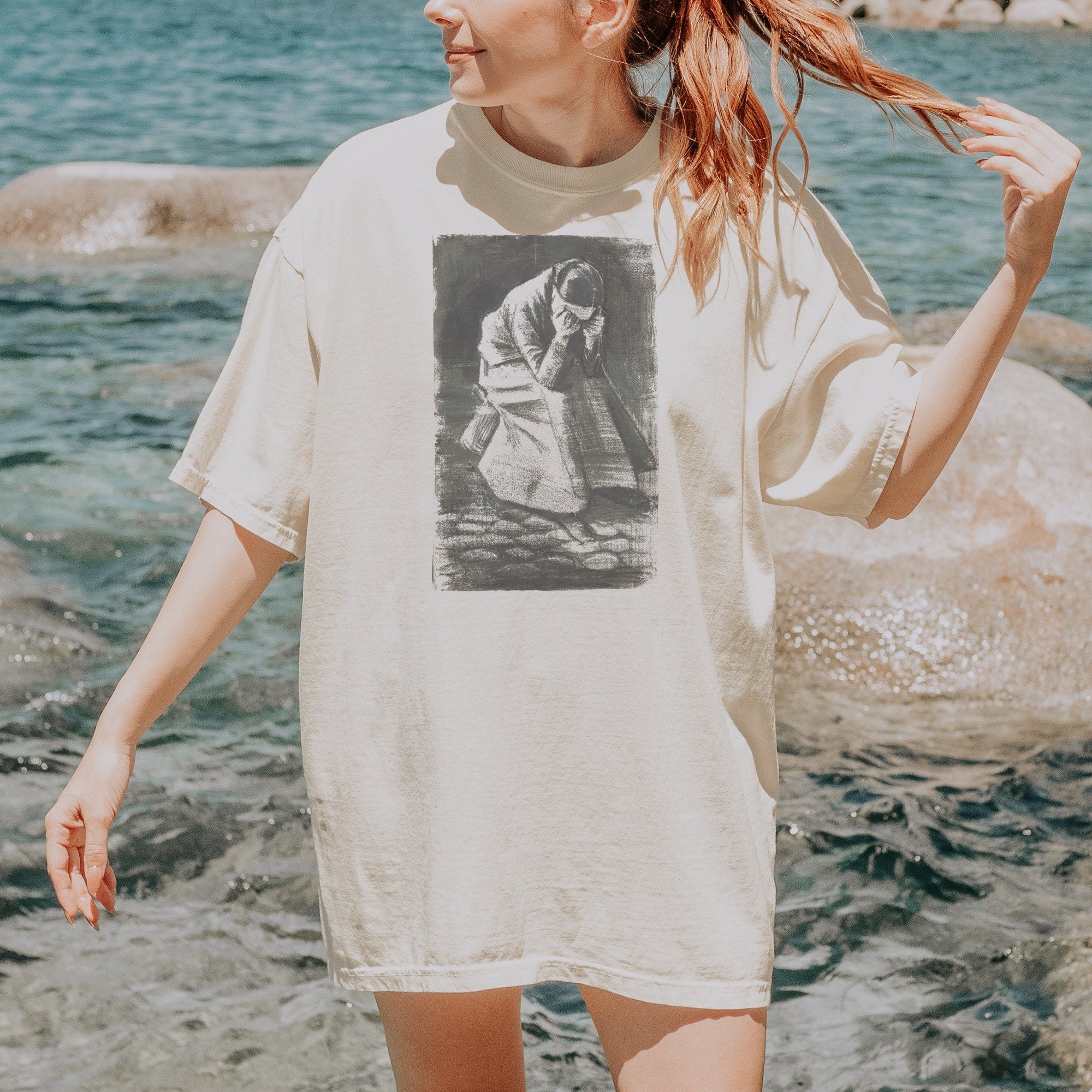 Vincent van Gogh — Weeping Woman Vintage Figure Drawing Tee