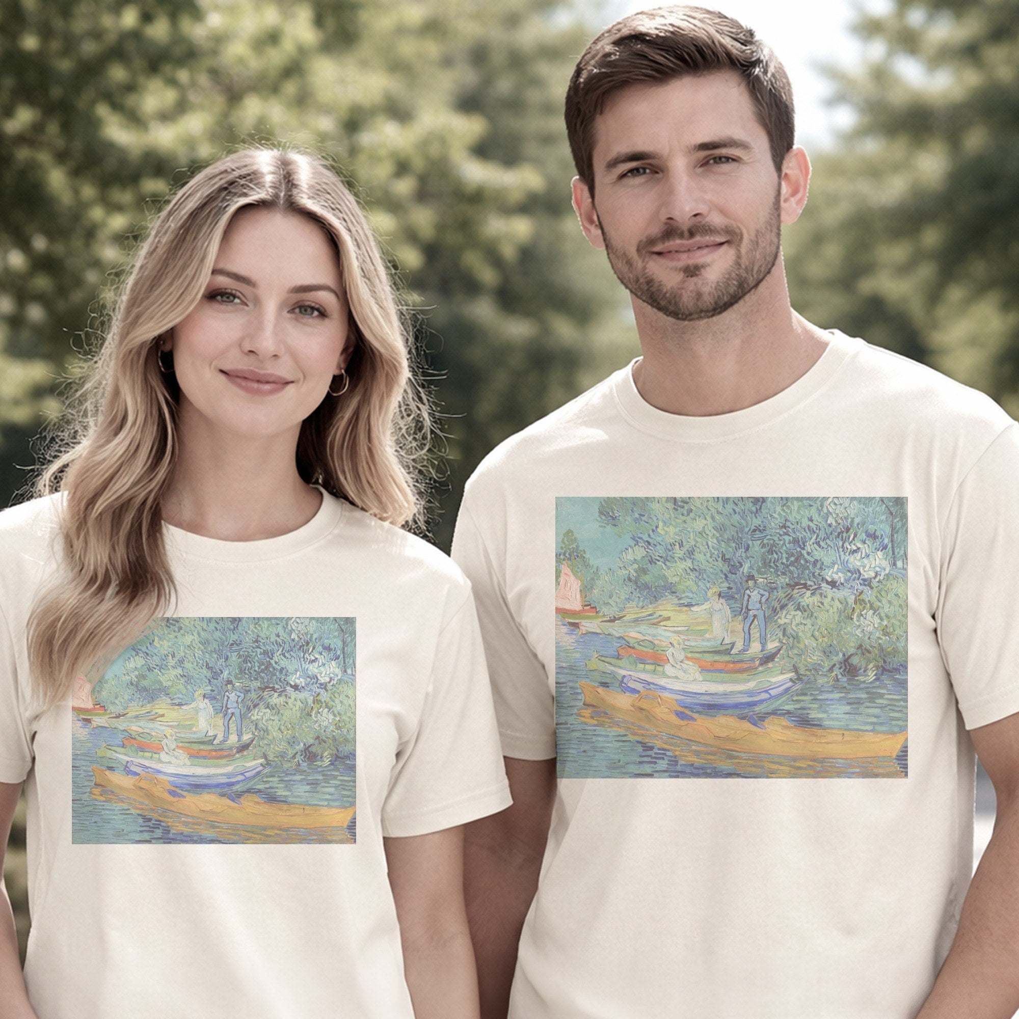 Vincent van Gogh — Bank of the Oise at Auvers (1890) Post-Impressionist Riverside Art Tee