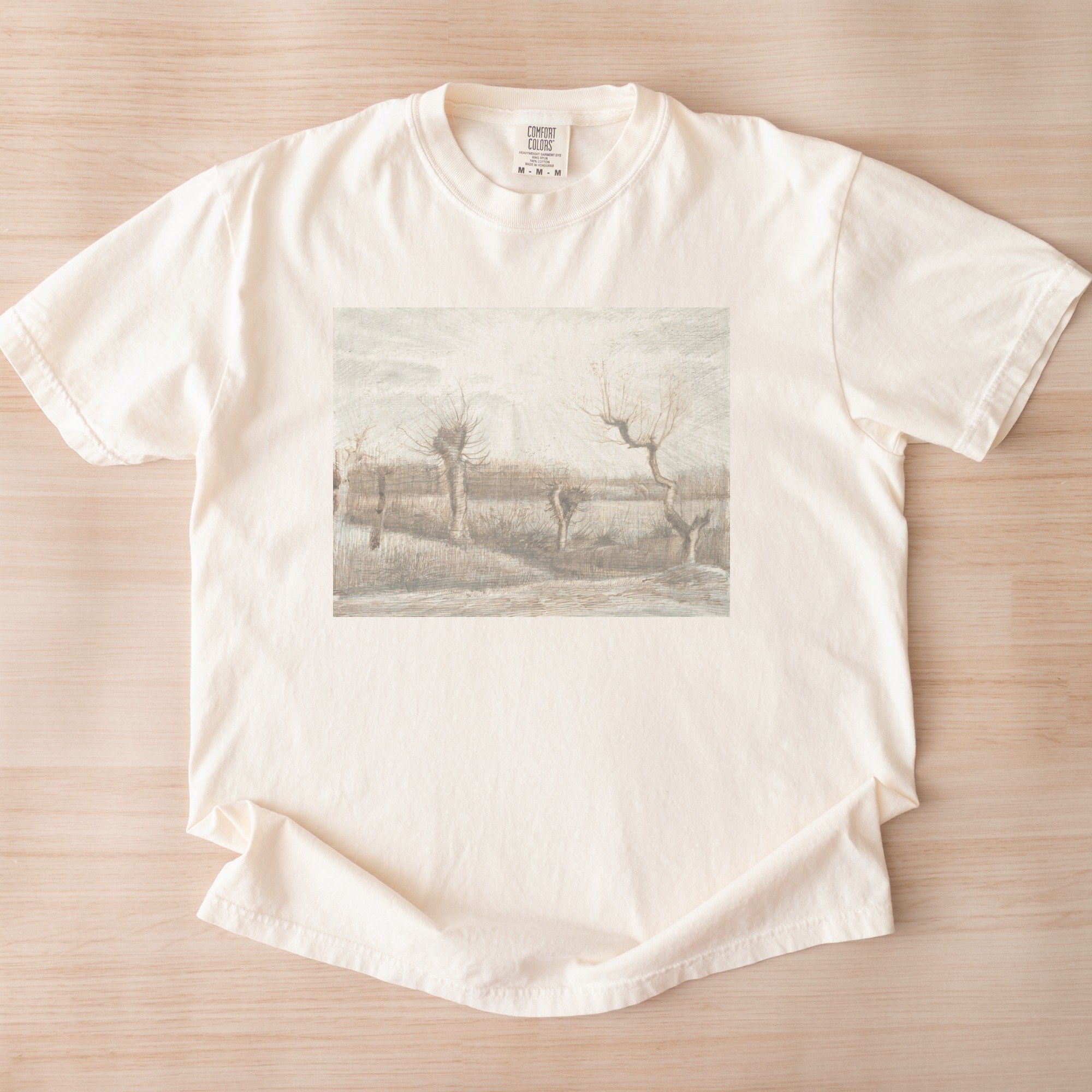 Vincent van Gogh — Pollards (Tetards) (1884) Vintage Landscape Drawing Tee