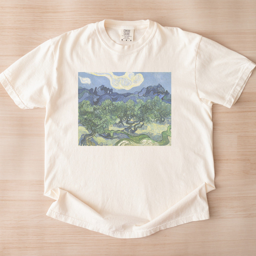Vincent van Gogh — Olive Trees with the Alpilles in the Background (1889) Post-Impressionist Landscape Tee