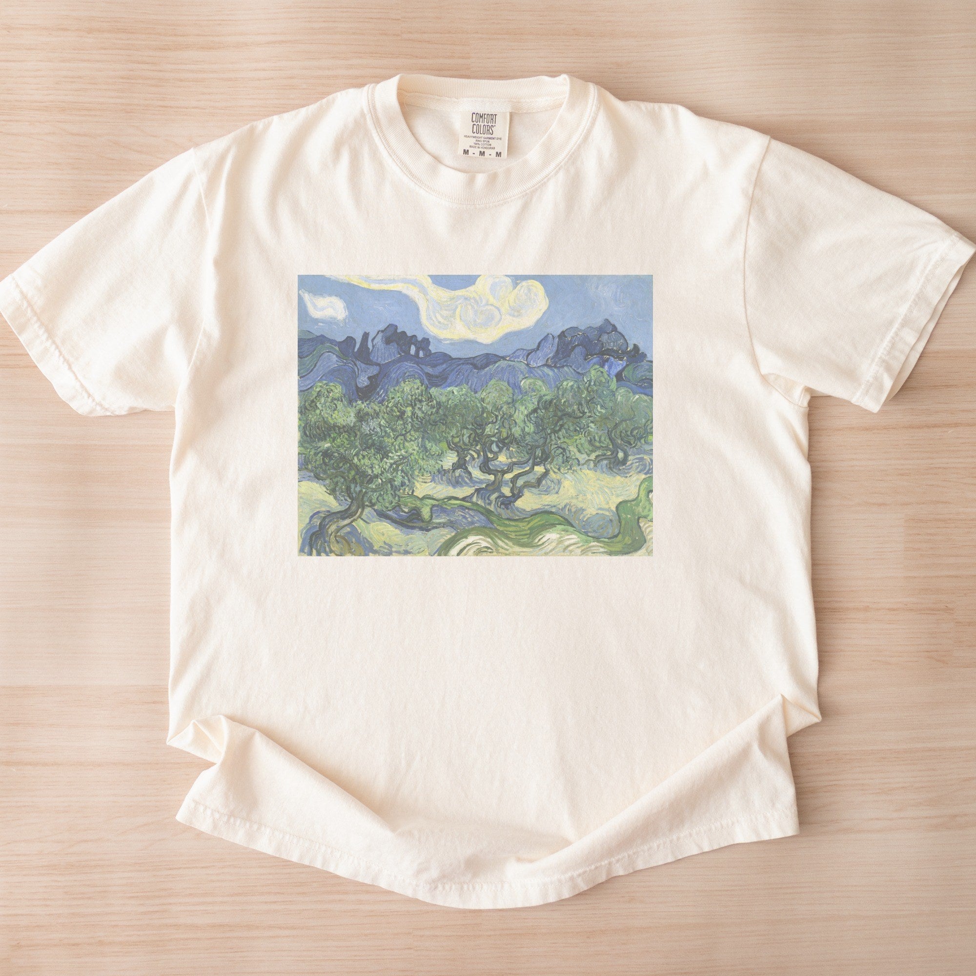 Vincent van Gogh — Olive Trees with the Alpilles in the Background (1889) Post-Impressionist Landscape Tee