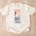 Takahashi Hiroaki (Shōtei) — Morning Haze, Japanese Woodblock Rickshaw Street Scene Tee