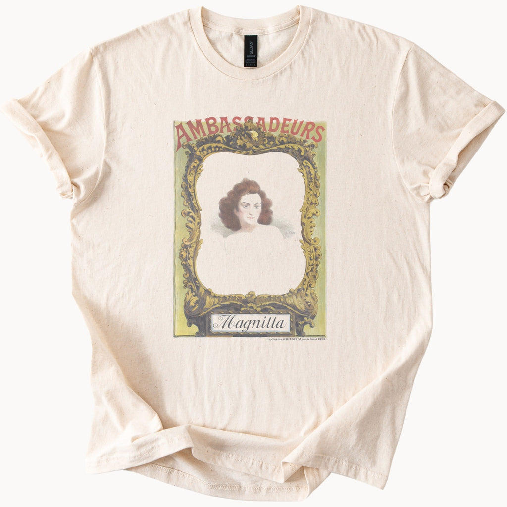 Adolphe Willette — Magnitta, Les Ambassadeurs (1895) Vintage French Belle Époque Poster Tee