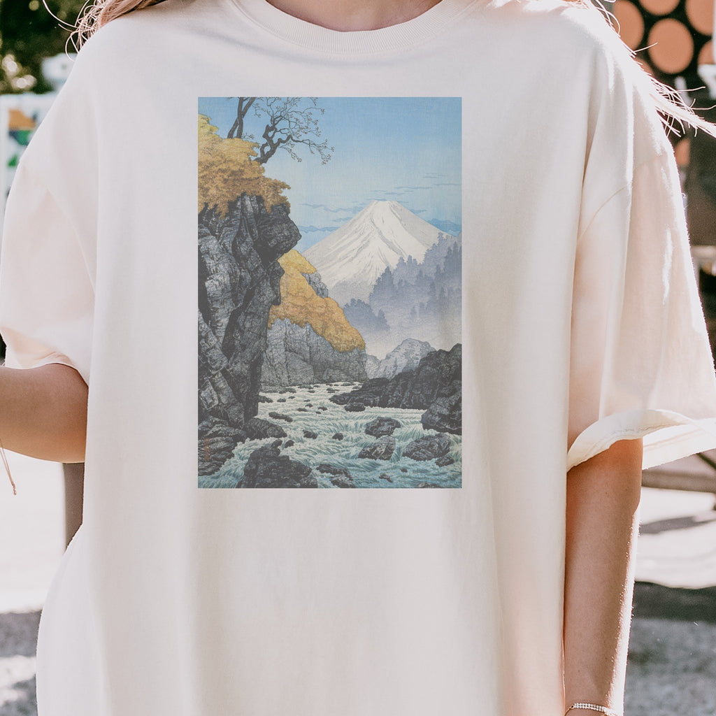 Takahashi Hiroaki (Shōtei) — Foot of Mount Ashitaka (1932) Japanese Woodblock Landscape Tee
