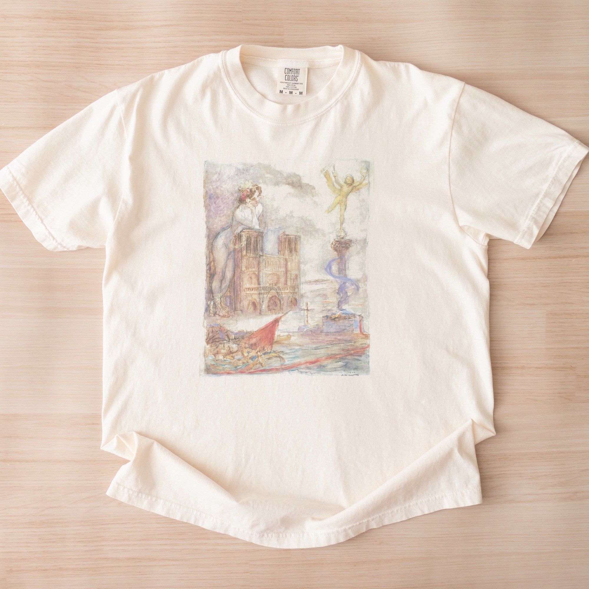 Adolphe Willette — Notre-Dame de Paris (1904) Symbolist Watercolor Art Tee