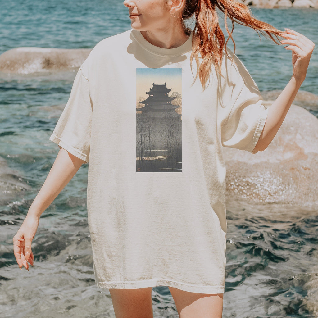 Takahashi Hiroaki (Shōtei) — Nagoya Castle (ca. 1932) Japanese Woodblock Print Tee