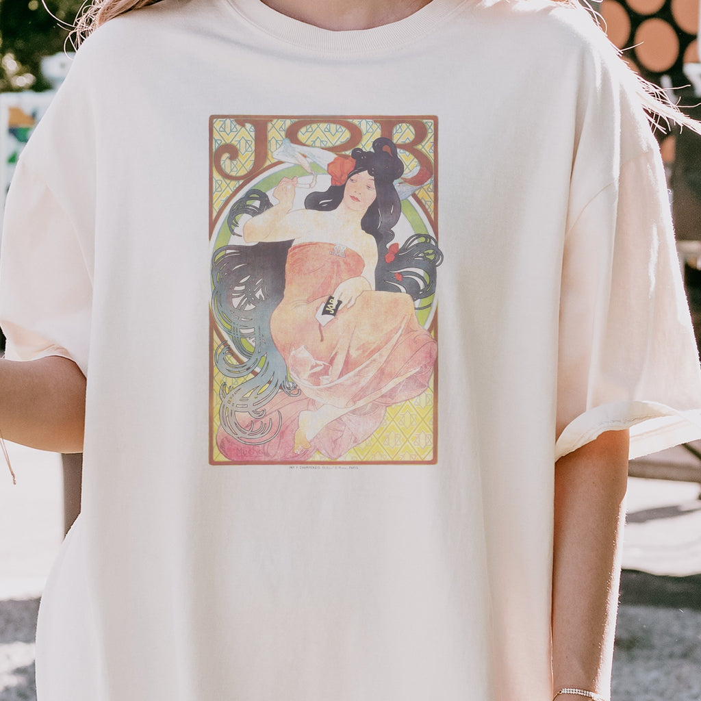 Alphonse Mucha — JOB (1897–1898) Vintage Art Nouveau Poster Tee