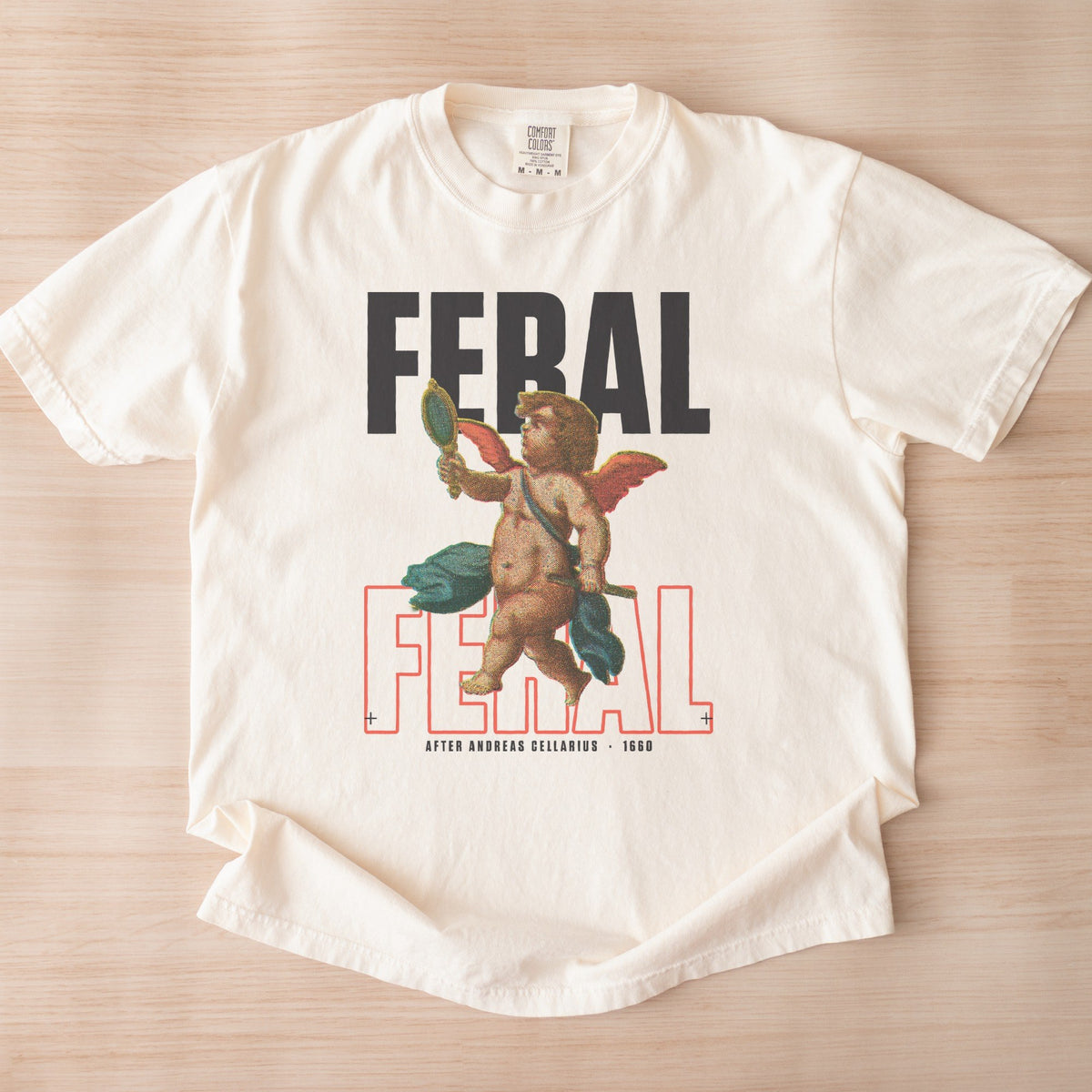 FERAL Reimagined Cherub — Harmonia Macrocosmica (1660) Celestial Atlas Streetwear Tee