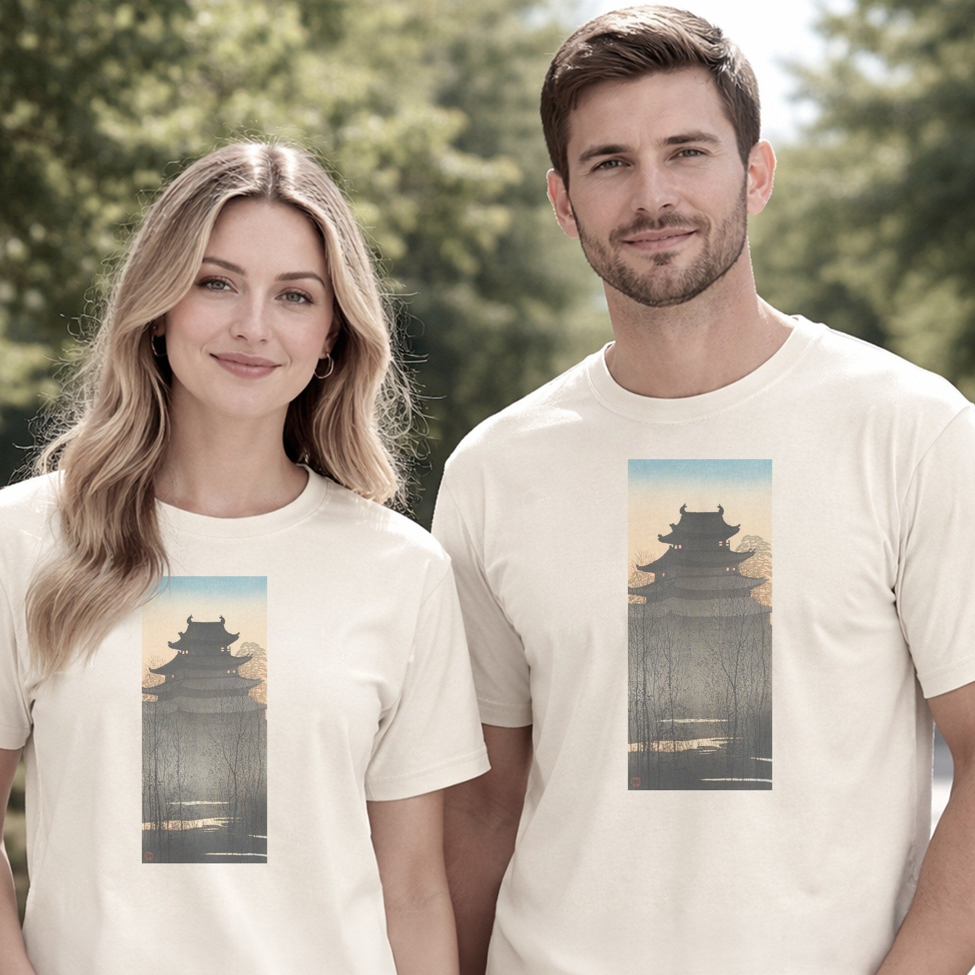 Takahashi Hiroaki (Shōtei) — Nagoya Castle (ca. 1932) Japanese Woodblock Print Tee