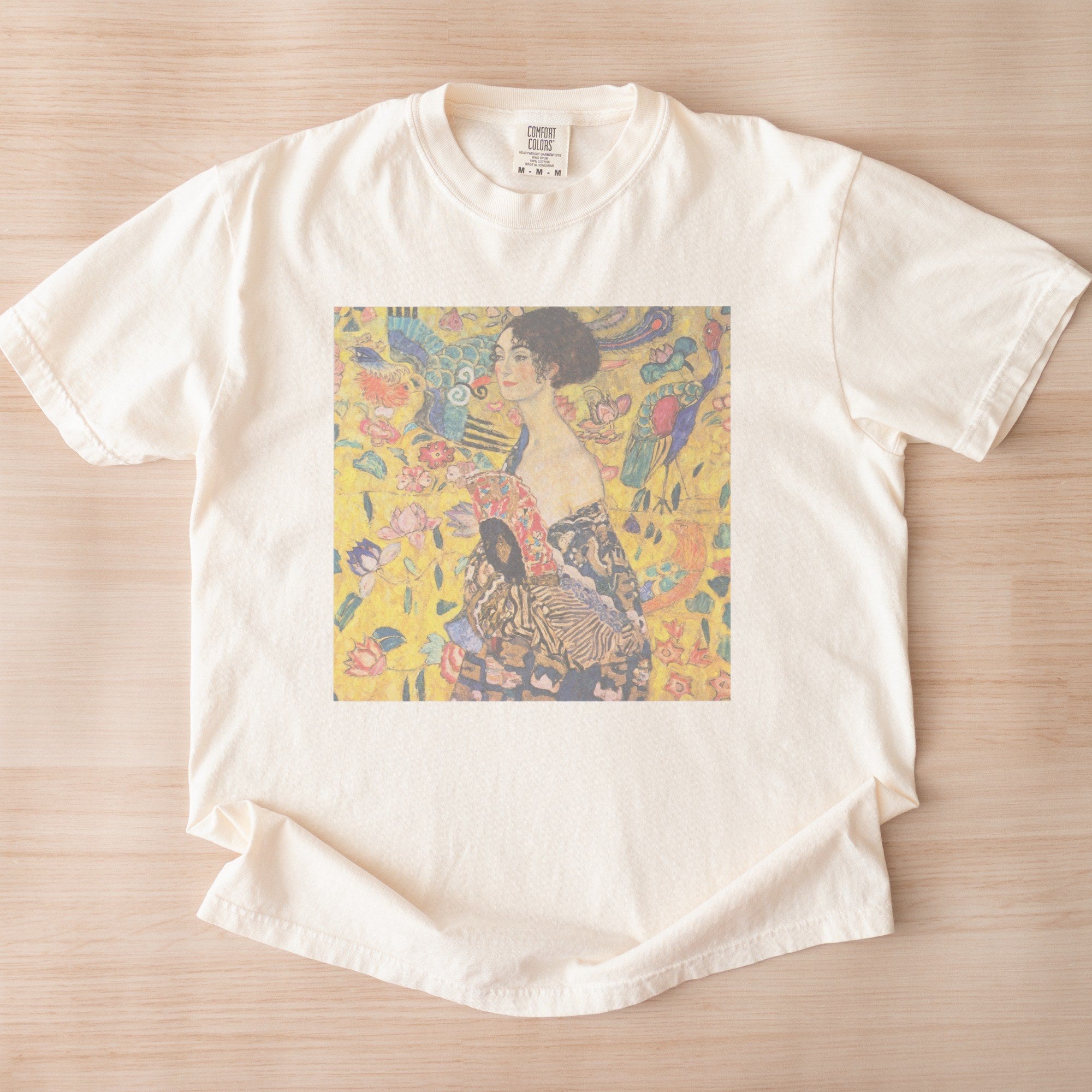 Gustav Klimt — Woman with a Fan (1917–1918) Vintage Art Nouveau Portrait Tee