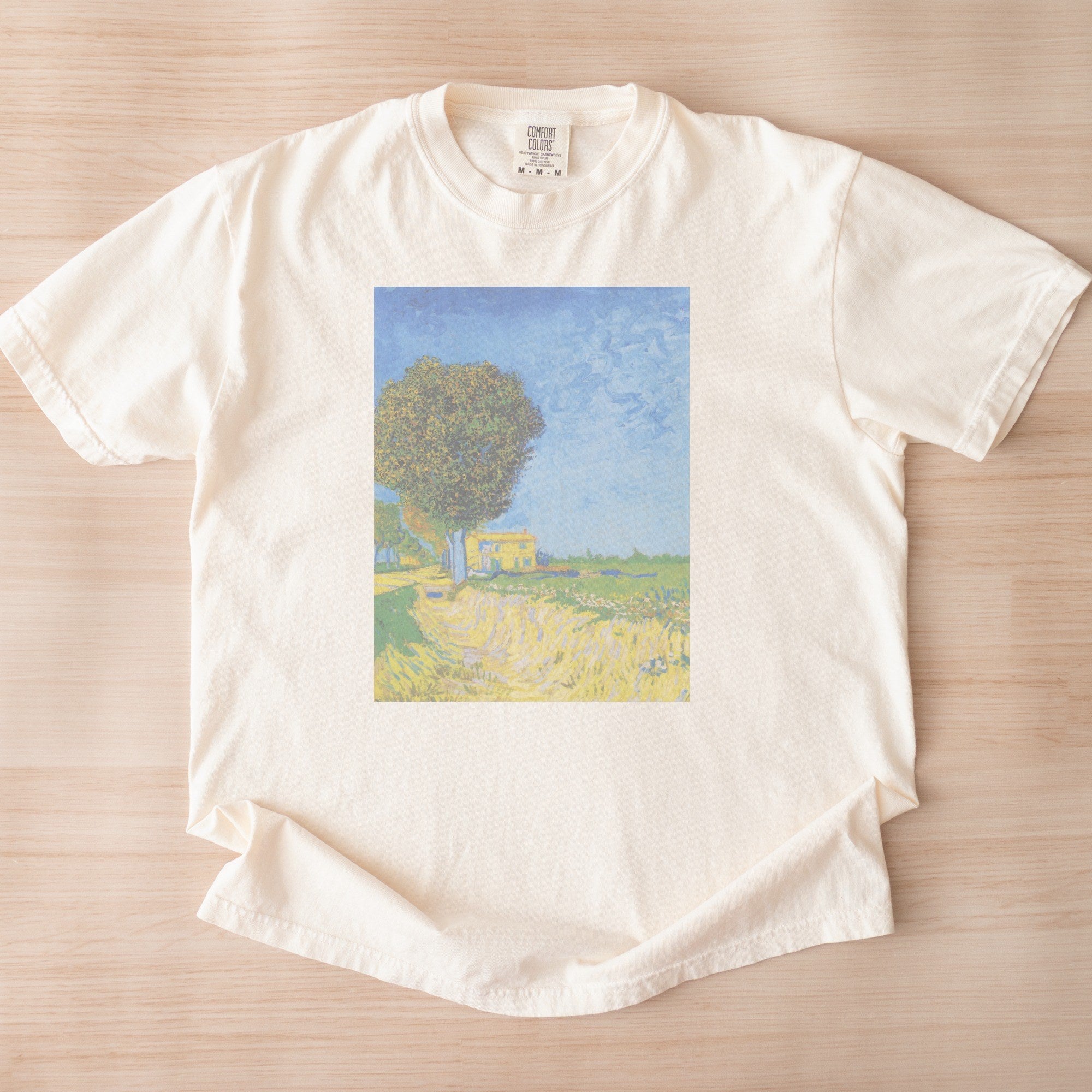Vincent van Gogh — Avenue at Arles with Houses (1888) Post-Impressionist Landscape Tee