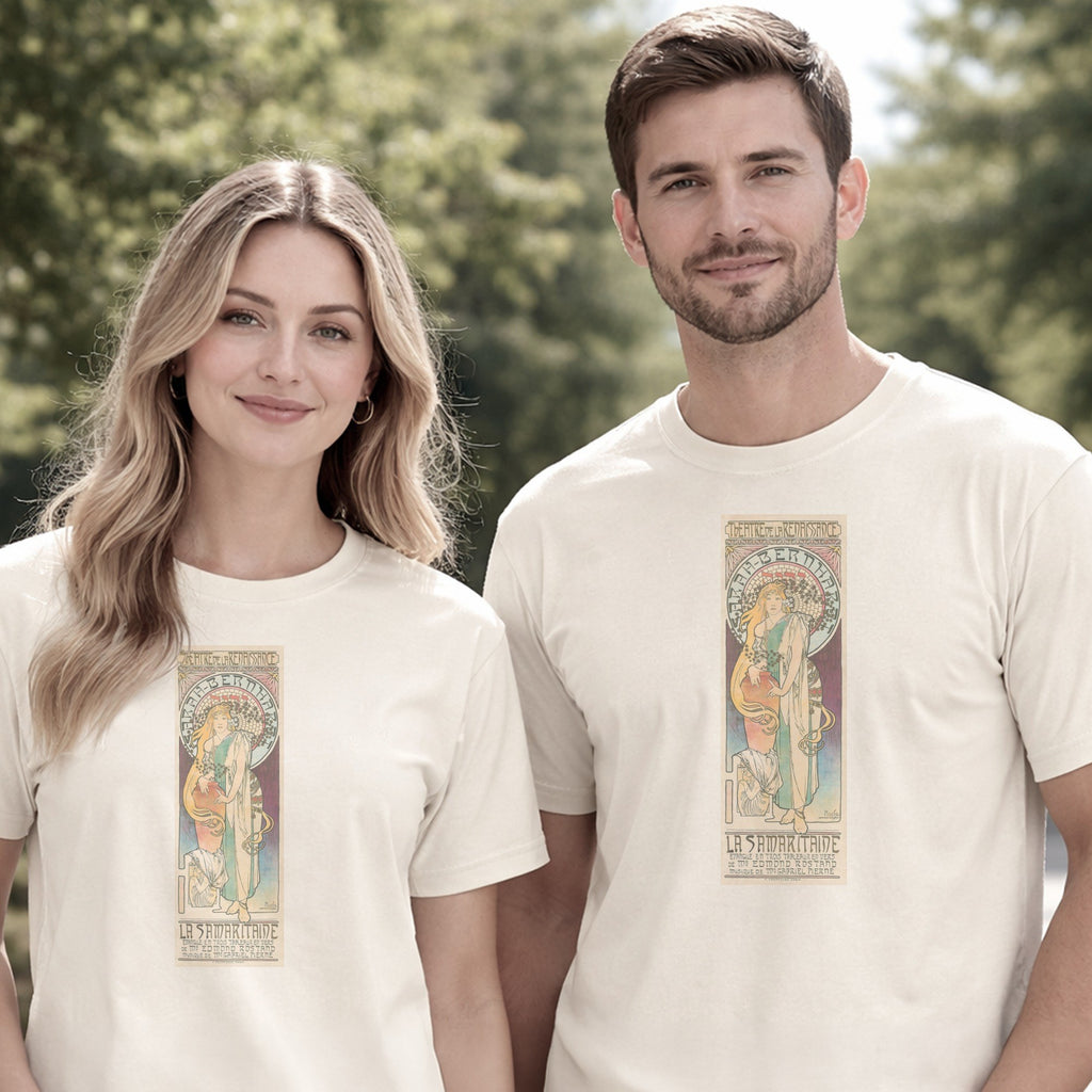 Alphonse Mucha — La Samaritaine, Sarah Bernhardt (1897) Vintage Art Nouveau Theatre Poster Tee