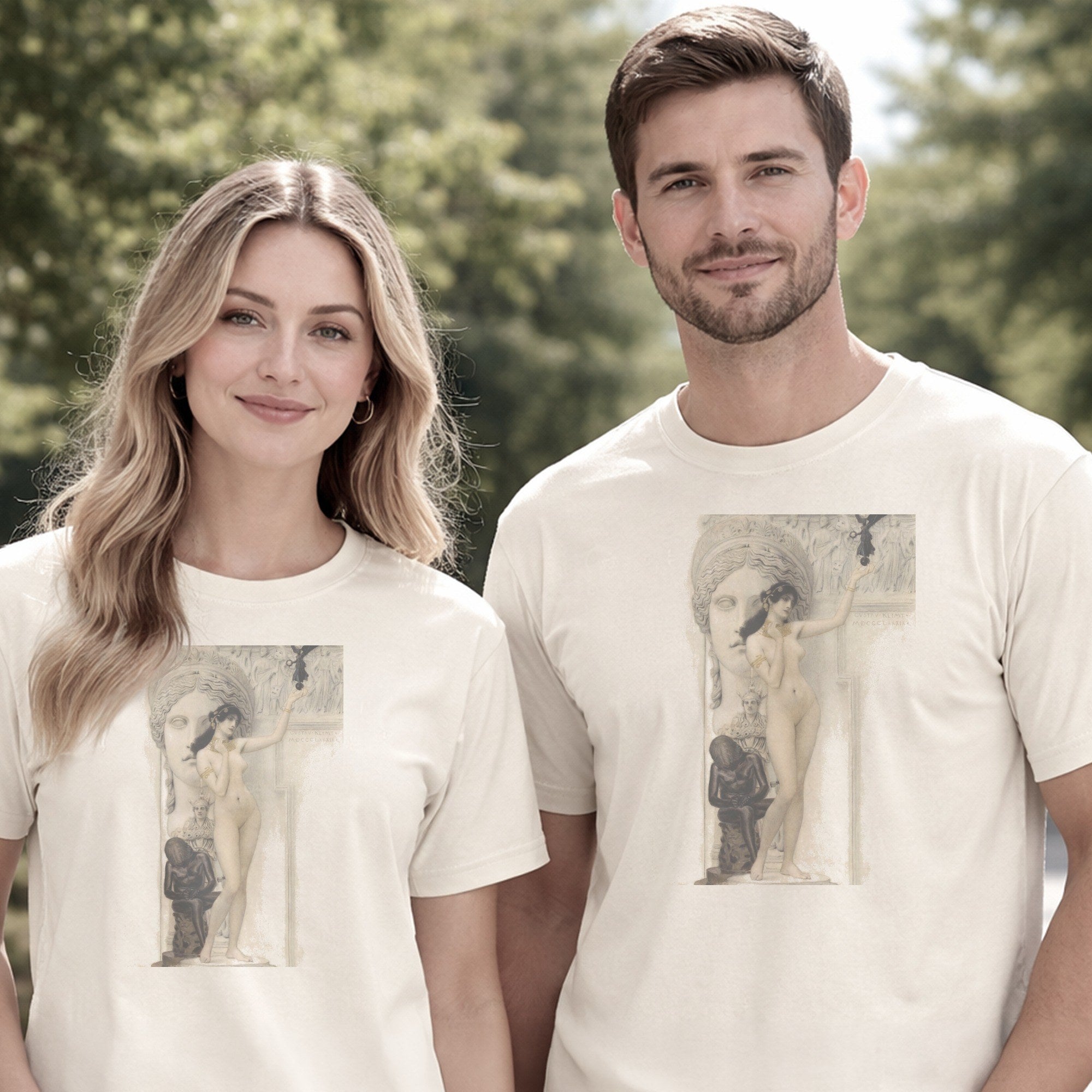 Gustav Klimt — Allegory of Sculpture (1889) Vintage Symbolist Nude Art Tee