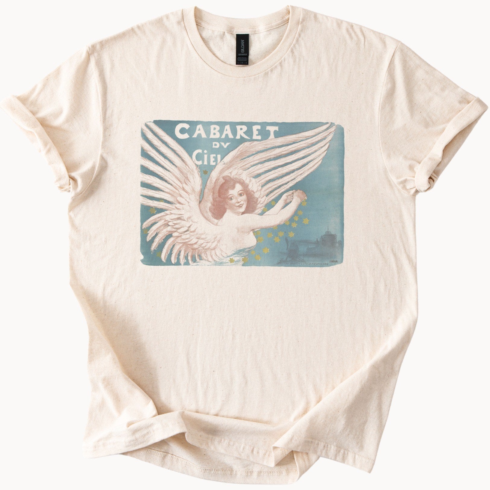 Adolphe Willette — Cabaret du Ciel (c. 1880–1900) Vintage French Cabaret Poster Tee