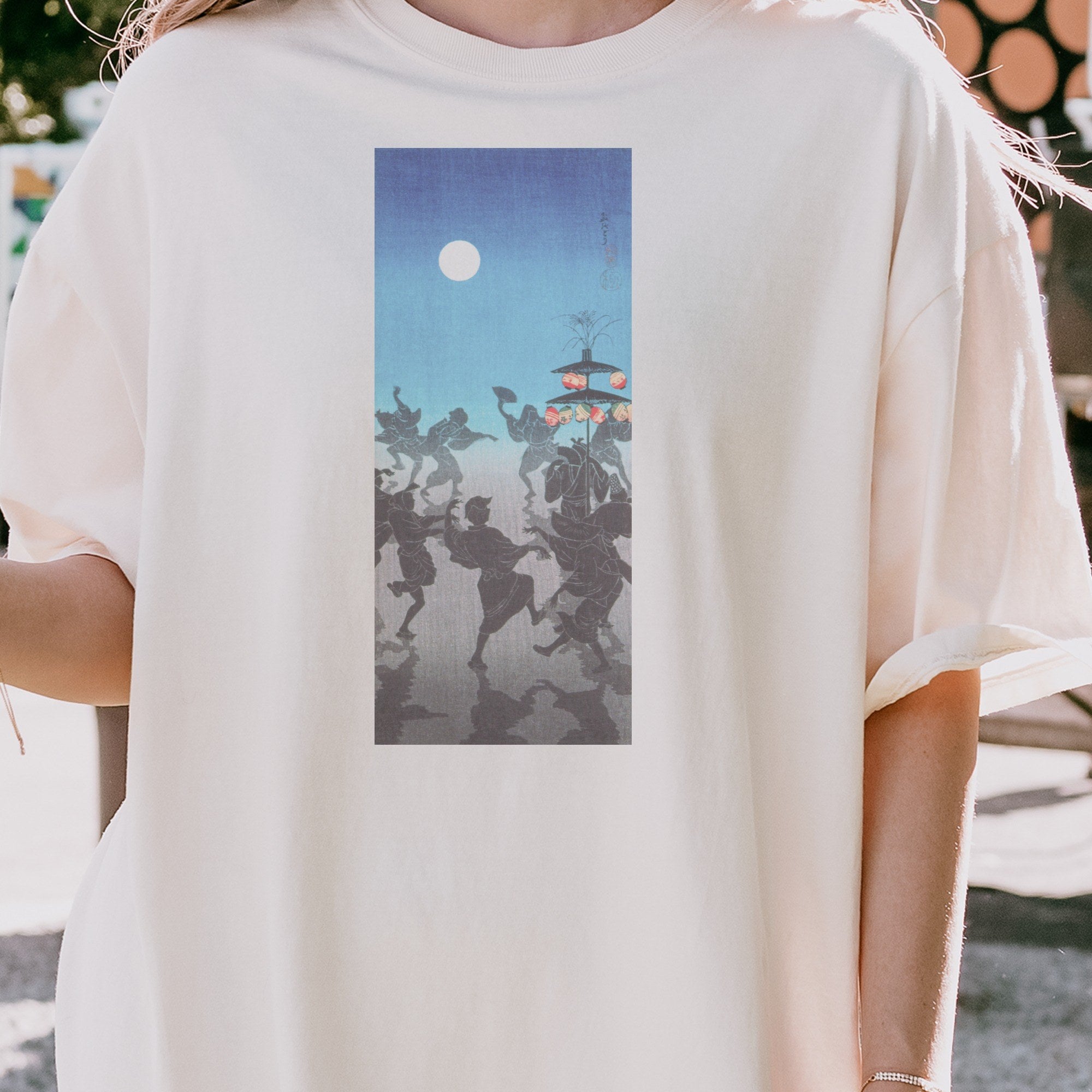 Takahashi Hiroaki (Shōtei) — Dance for Obon Festival (ca.1927–1935) Japanese Woodblock Tee