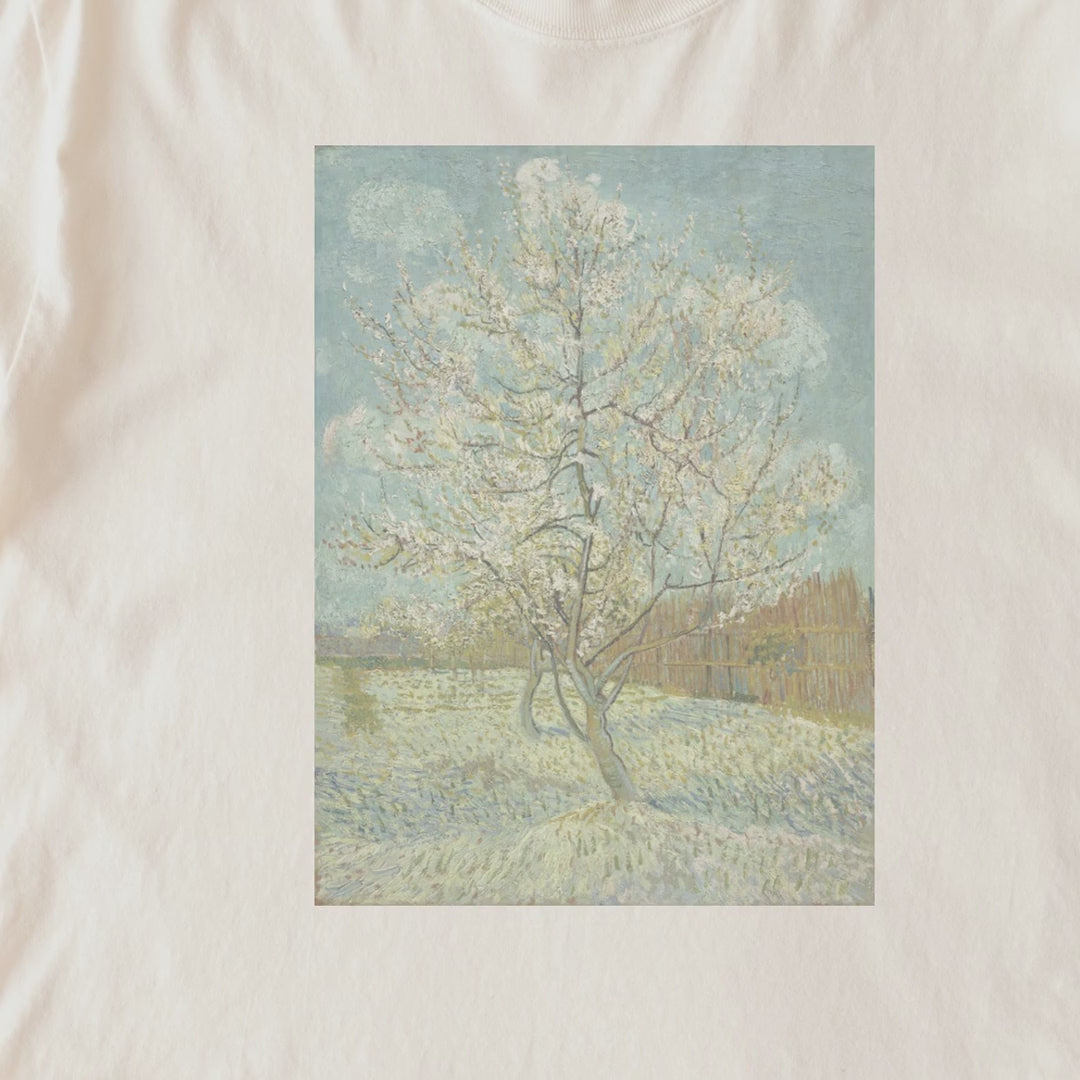 Vincent van Gogh — The Pink Peach Tree (1888) Post-Impressionist Blossom Art Tee