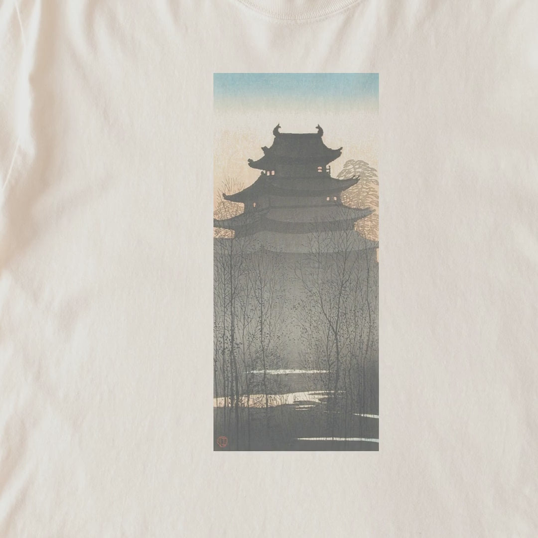 Takahashi Hiroaki (Shōtei) — Nagoya Castle (ca. 1932) Japanese Woodblock Tee