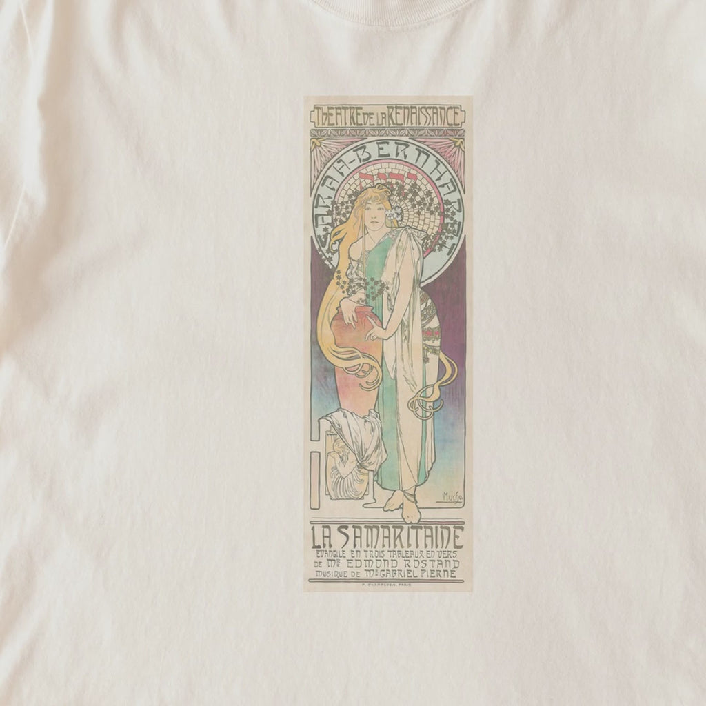 Alphonse Mucha — La Samaritaine, Sarah Bernhardt (1897) Vintage Art Nouveau Theatre Poster Tee