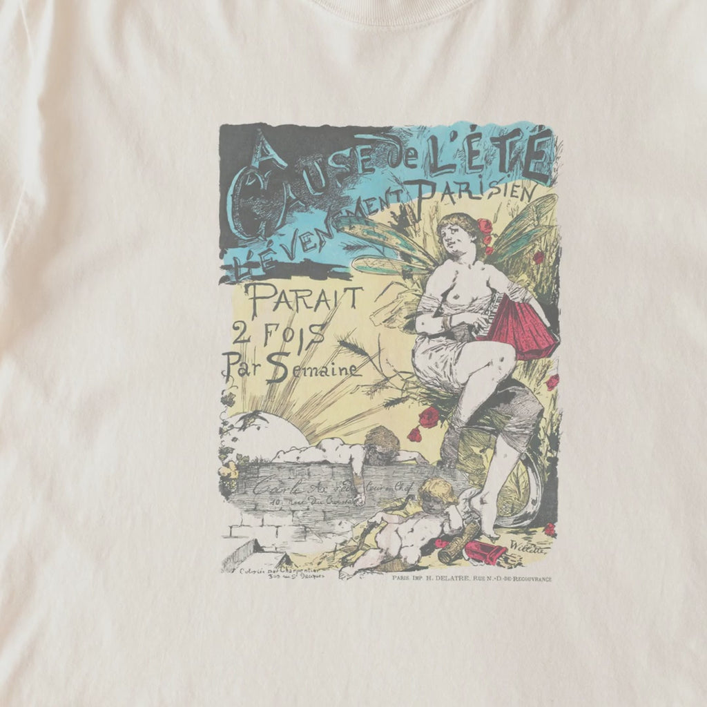 Adolphe Willette — A cause de l'été, l'Événement parisien (1881) Vintage French Poster Tee