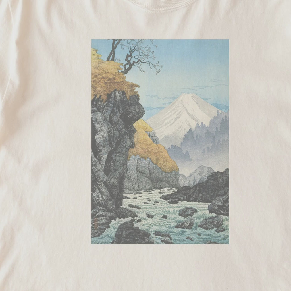 Takahashi Hiroaki (Shōtei) — Foot of Mount Ashitaka (1932) Japanese Woodblock Landscape Tee