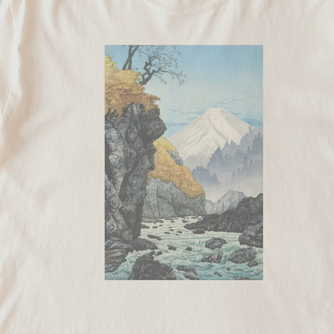 Takahashi Hiroaki (Shōtei) — Foot of Mount Ashitaka (1932) Japanese Woodblock Landscape Tee